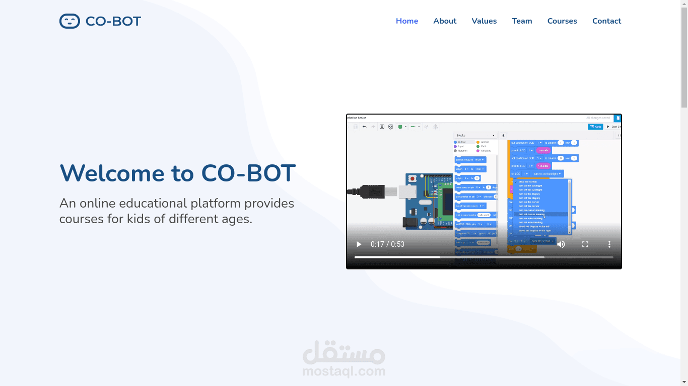 CO-BOT Website | موقع إلكتروني