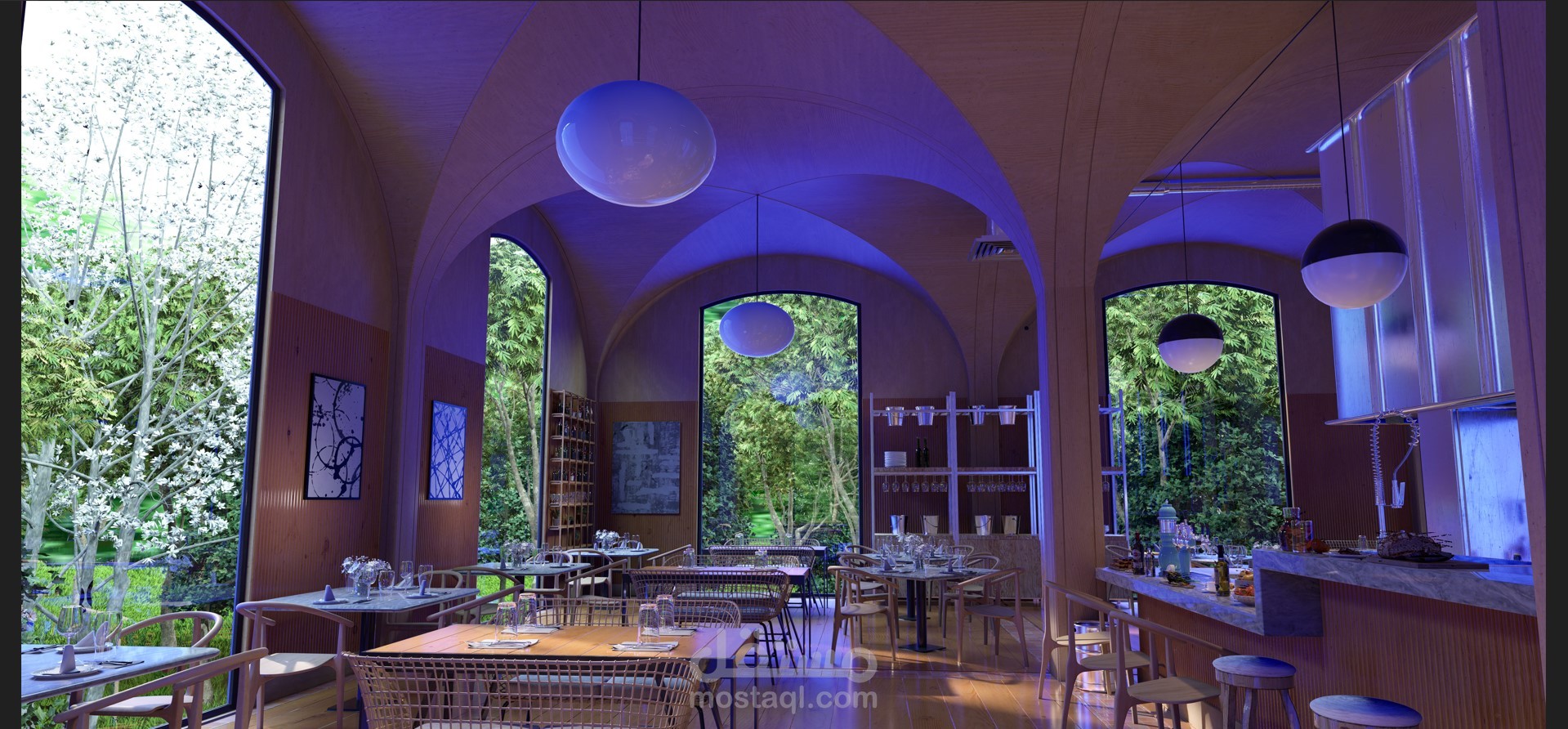 تصميم داخلي لكافية