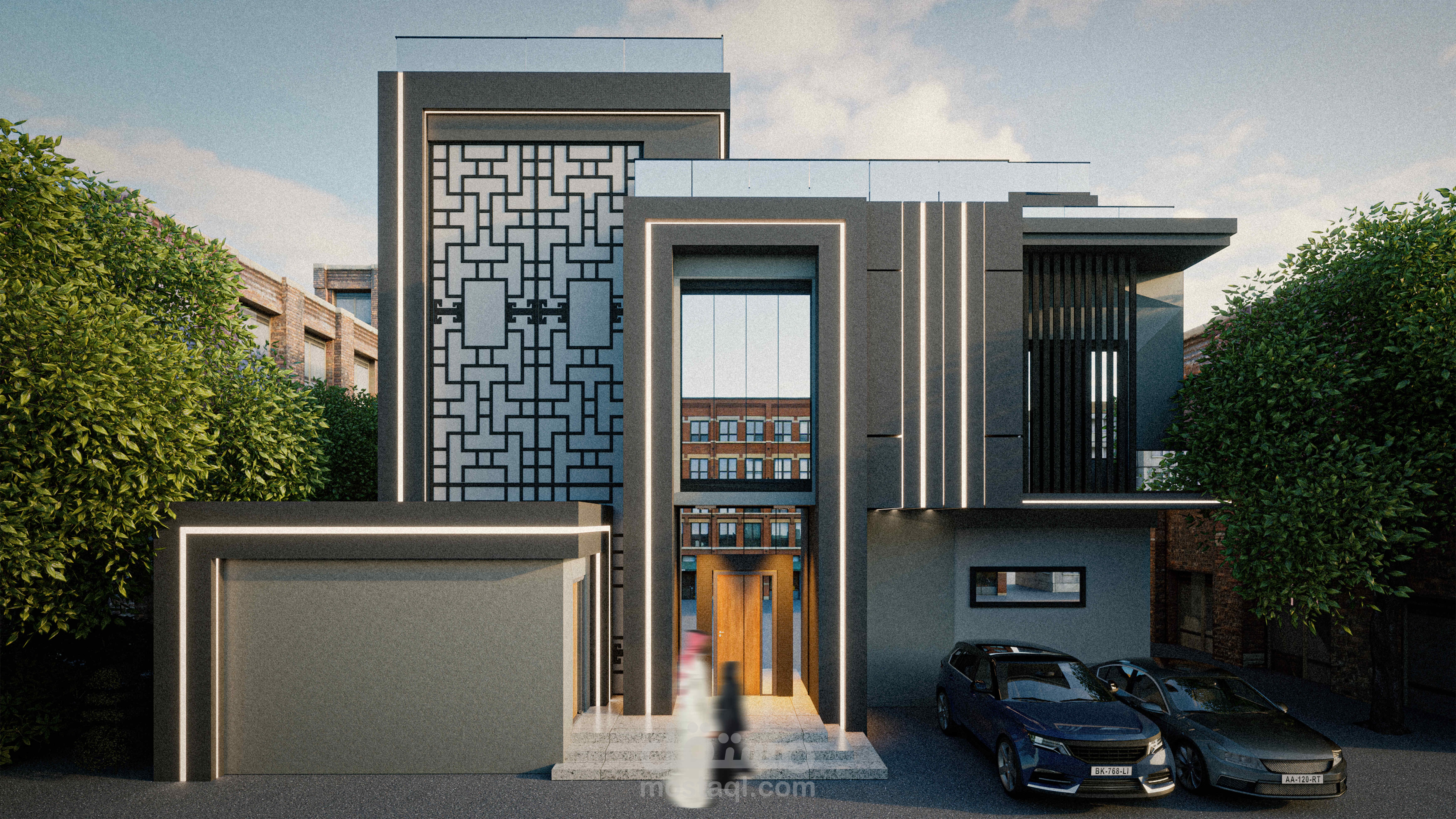 تصميم خارجي لفيلا سكنية