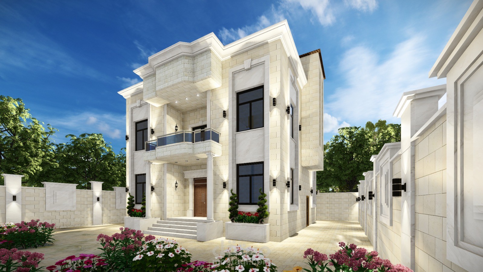 تصميم خارجي لفلة سكنية