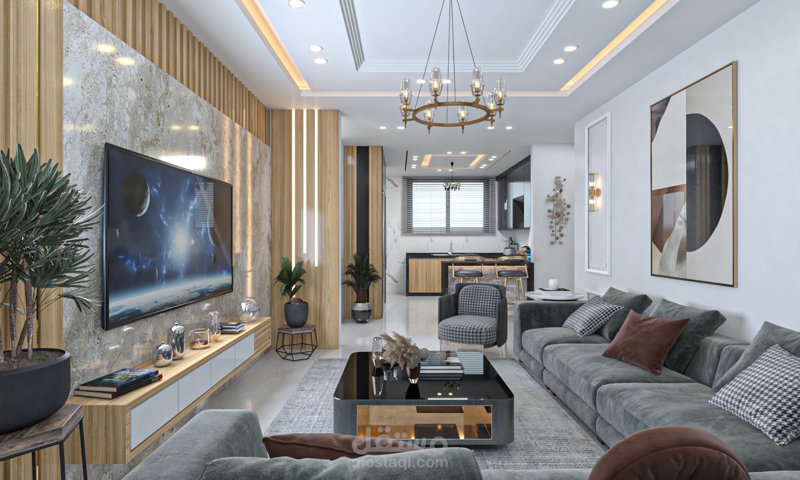 تصميم داخلي لشقة سكنية