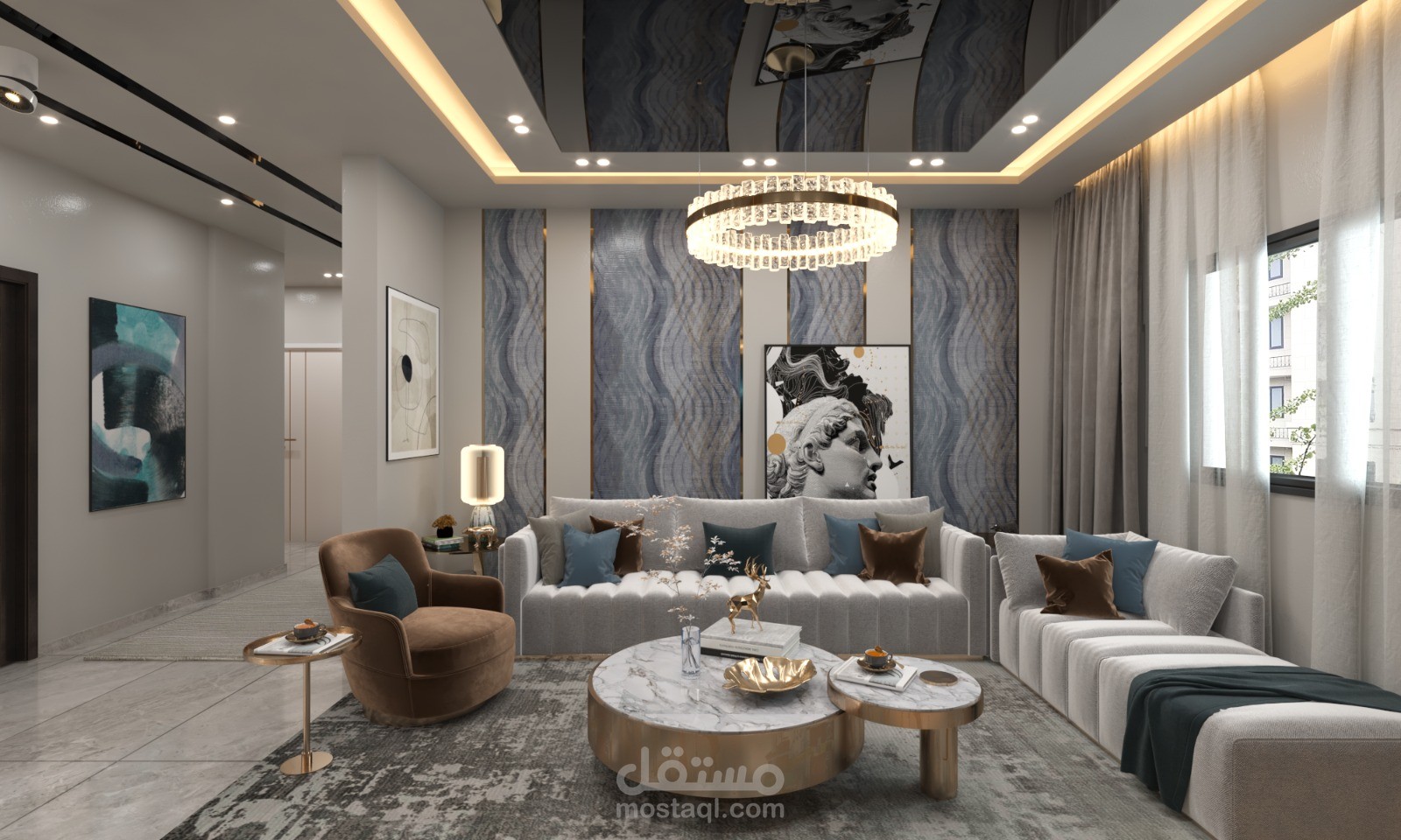 تصميم داخلي لشقة سكنية