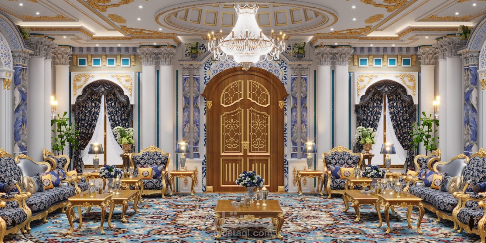 تصميم داخلي لجلسة اندلسية روعة في الجمال