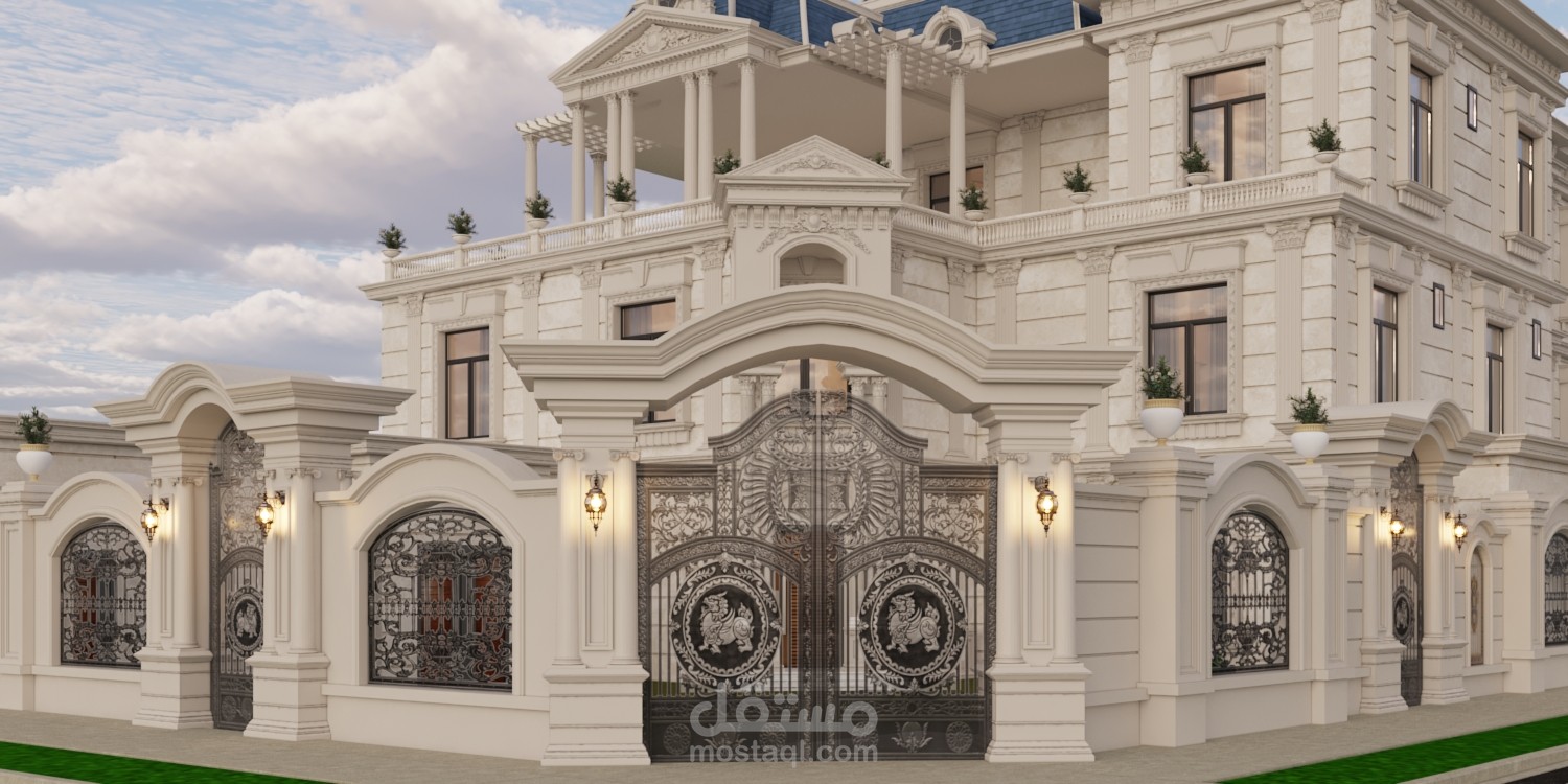 تصميم واجهات قصر ملكي