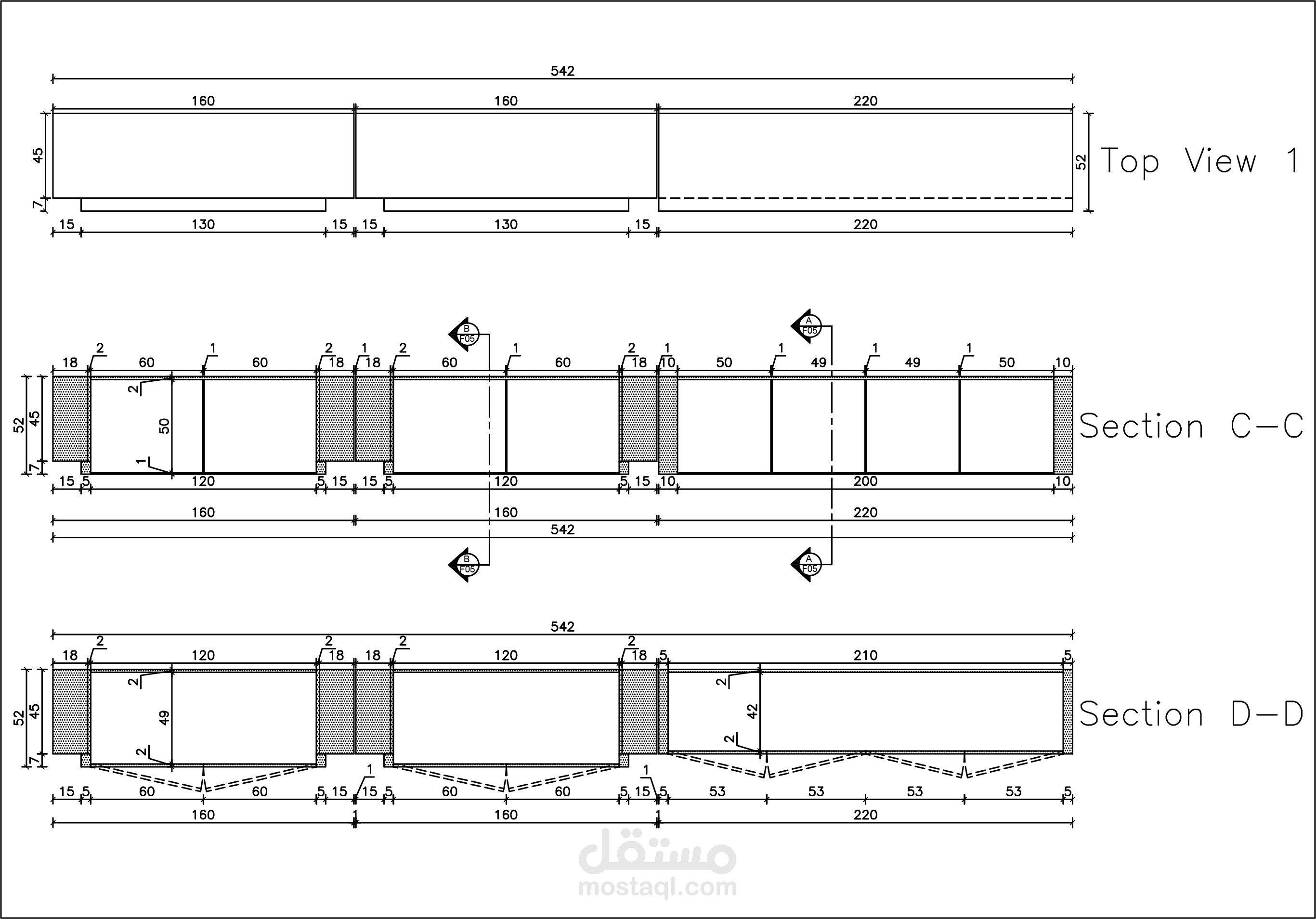 مخططات تنفيذية لأثاث وتصميم داخلي