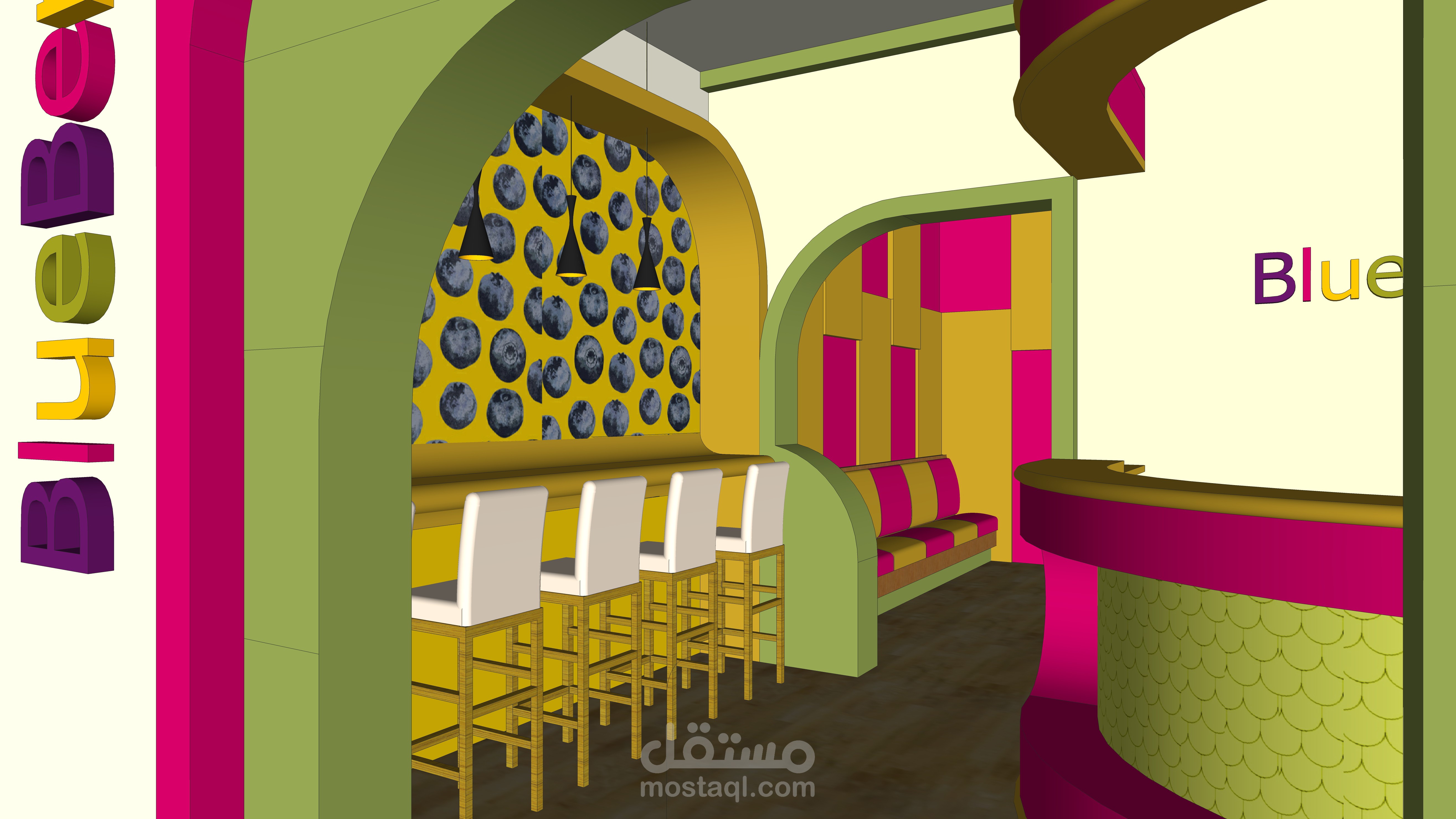 تصميم داخلي لكوفي شوب