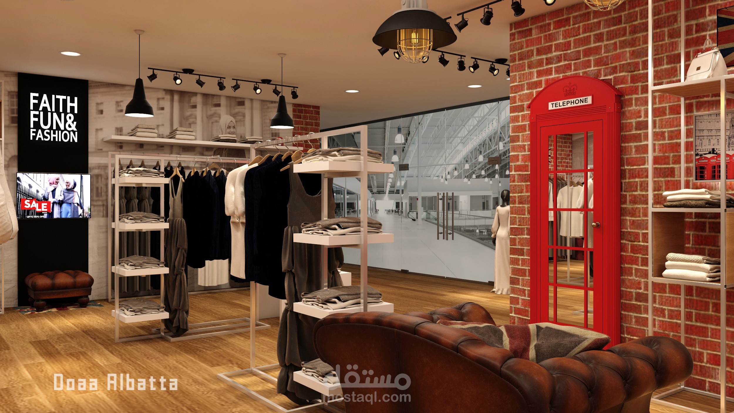 تصميم داخلي لمتجر ملابس بريطاني (2)