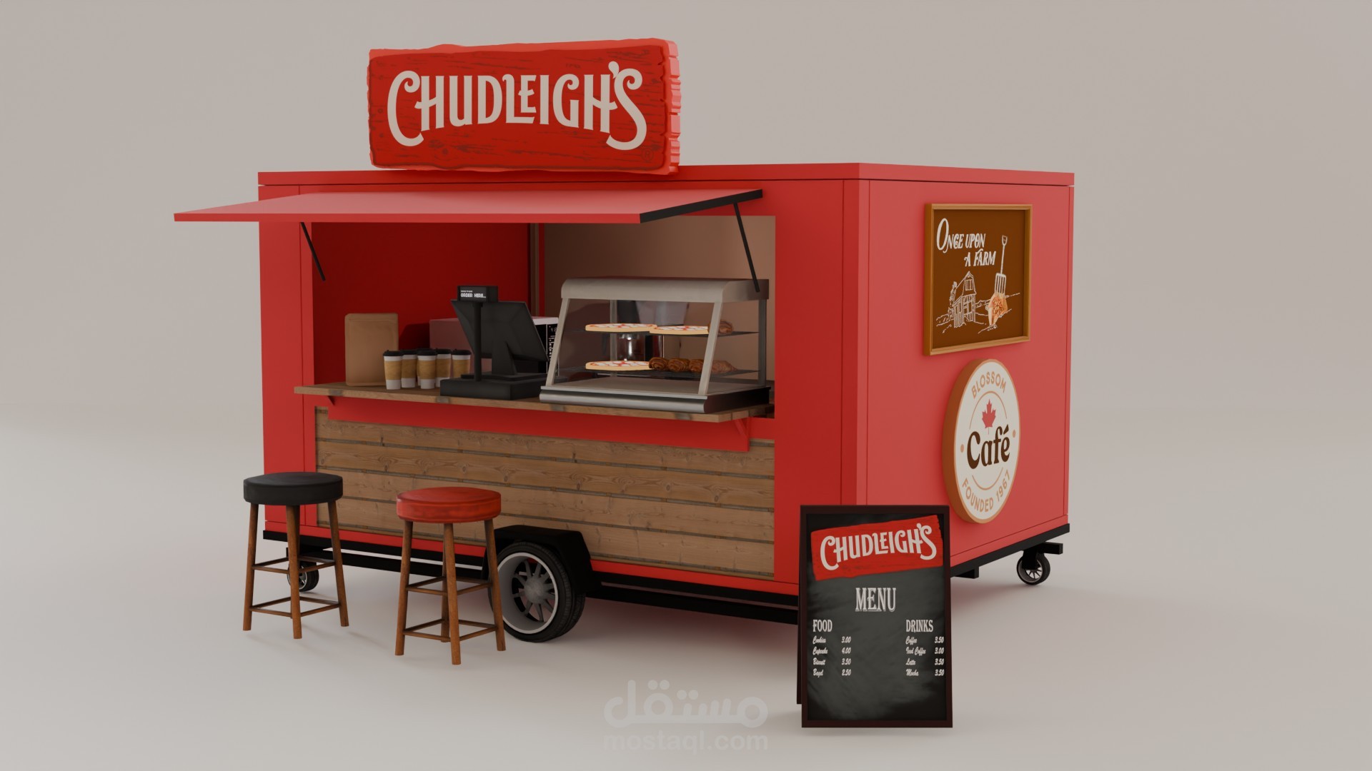3d booths and coffee shops