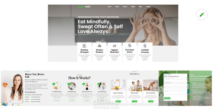 Nutritional advice website