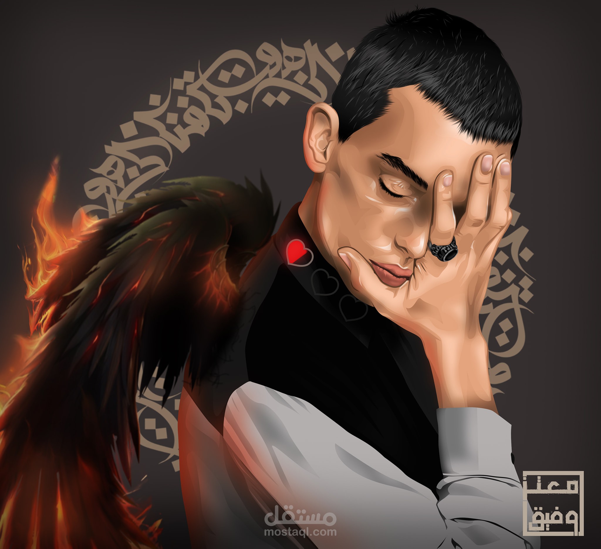 رسمه vector art لشحصيه خياليه