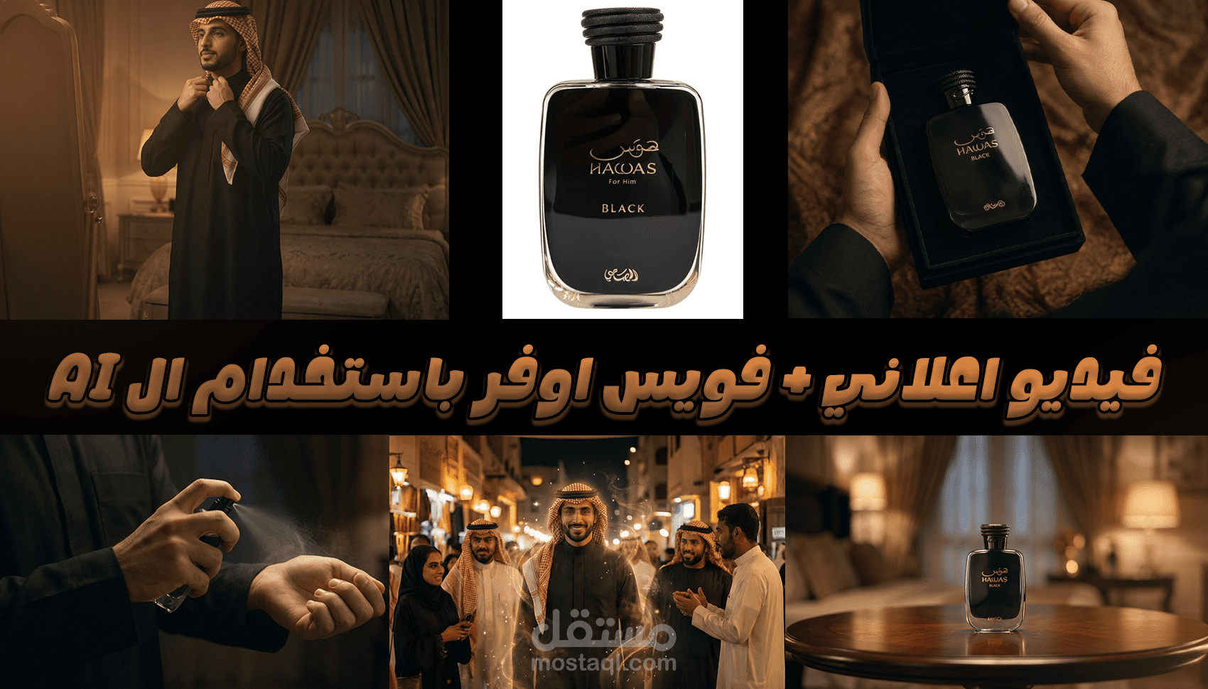 اعلان غير رسمي لعطر Hawas Black باستخدام ال Ai