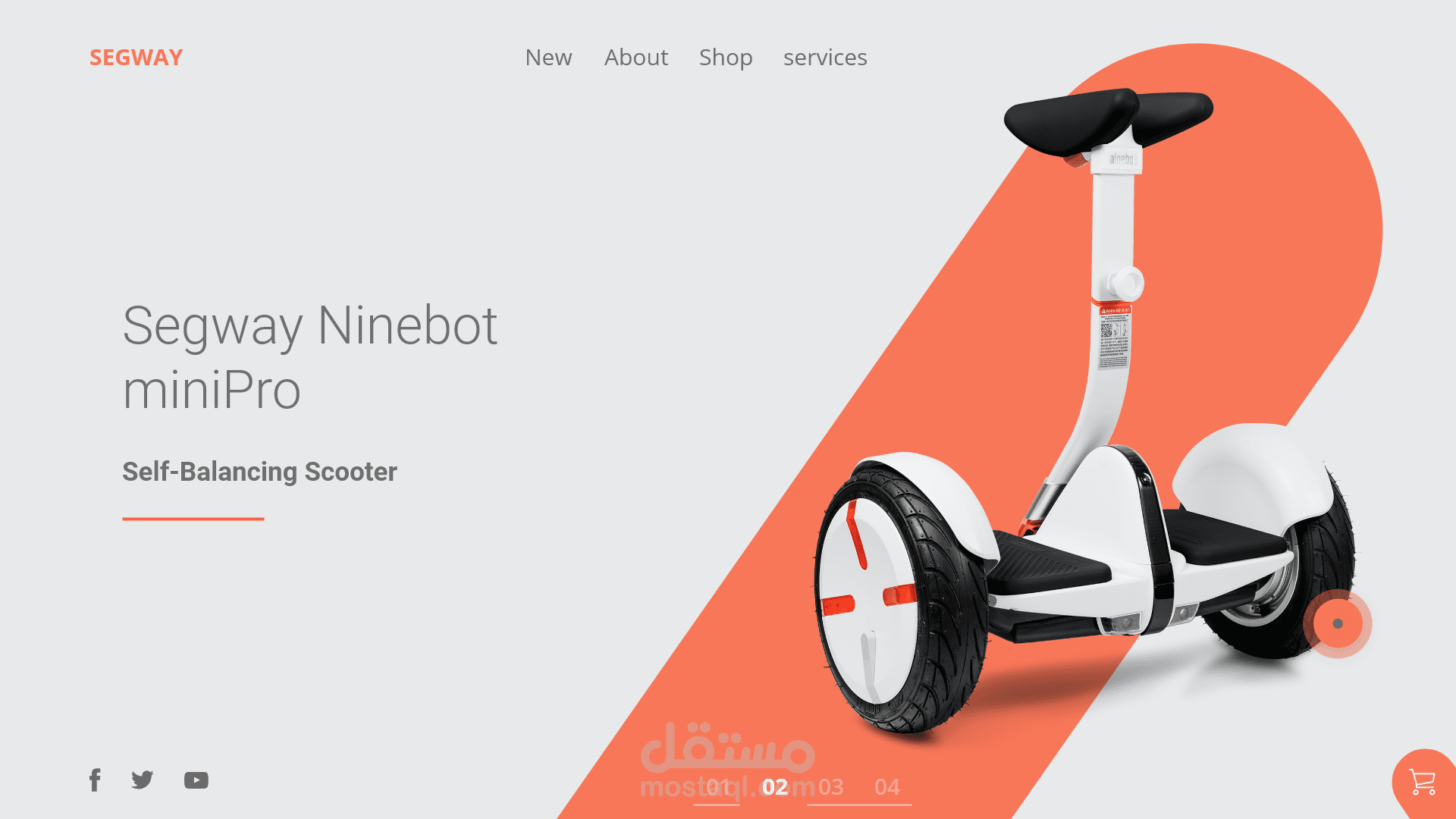 Segway scooter landing page