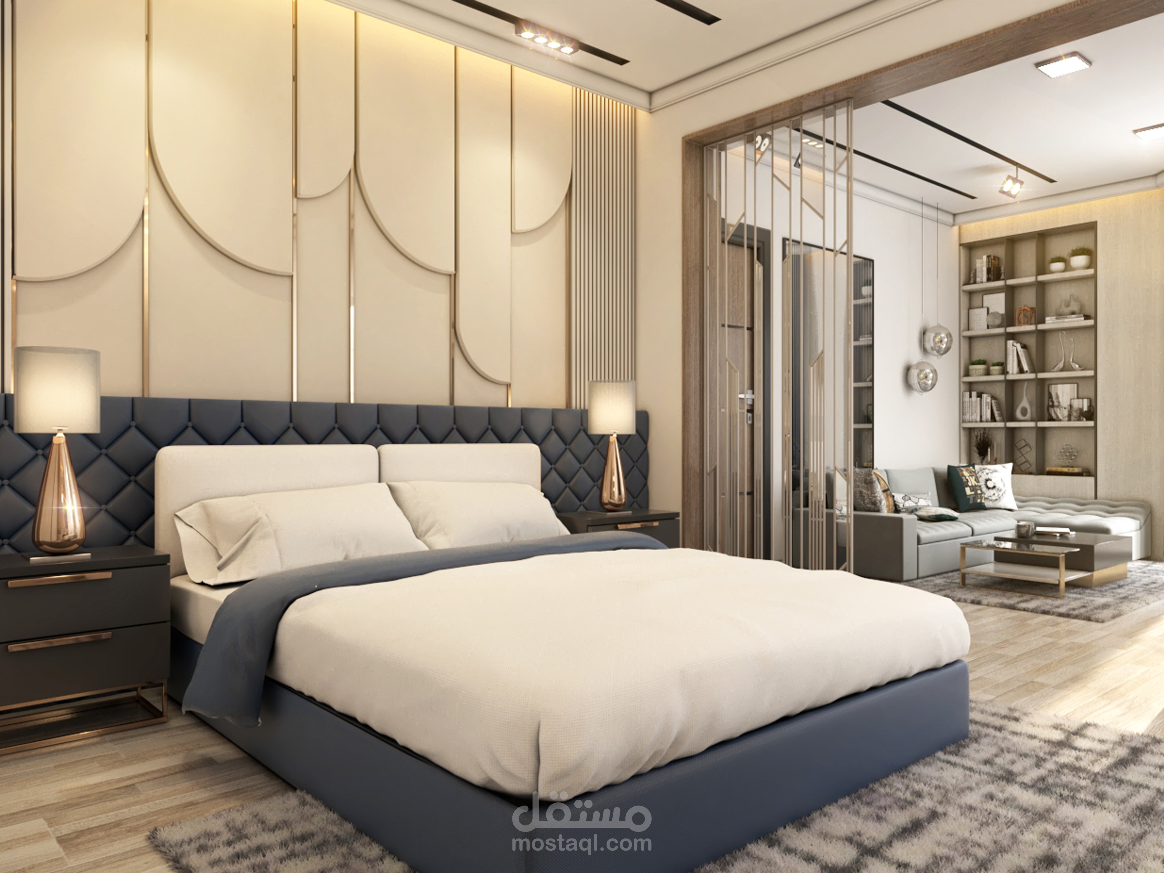 تصميم مودرن لغرف نوم مودرن باعلي جوده وادق التغاصيل