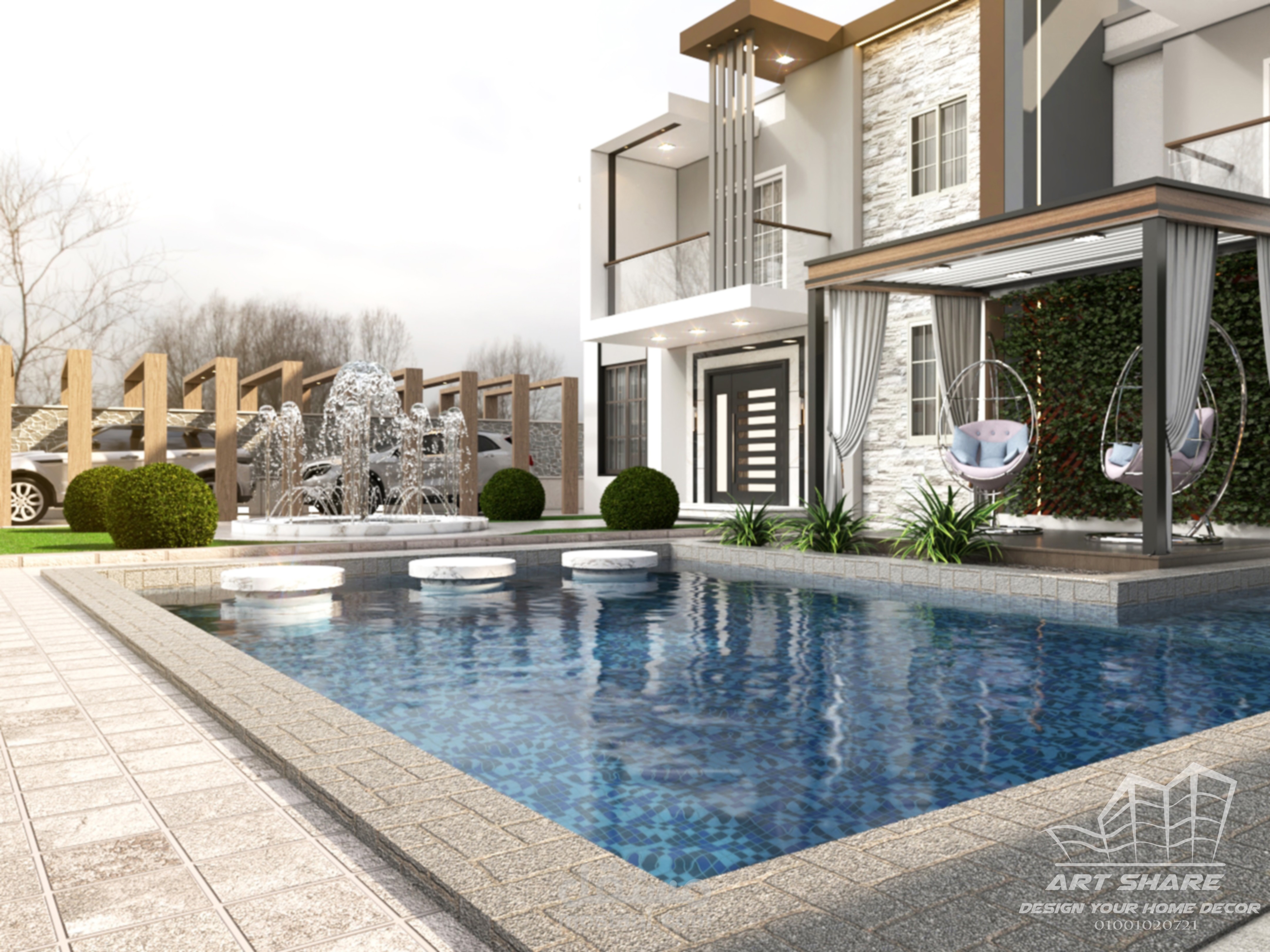 تصميم ديكور داخلي وخارجي باعلي جوده