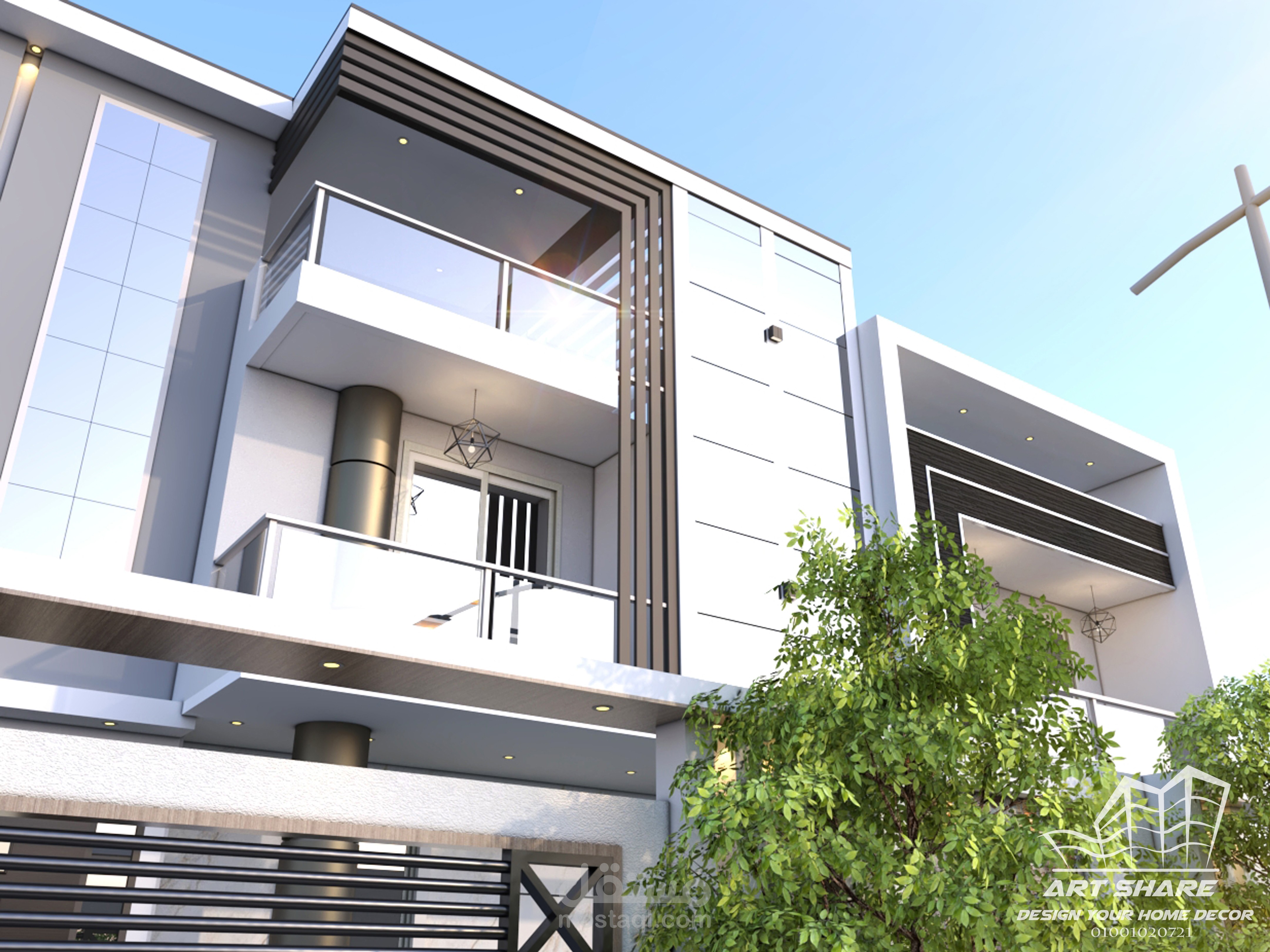 تصميم واجهات سكنيه مودرن وكلاسيك باعلي جوده واحدث الافكار