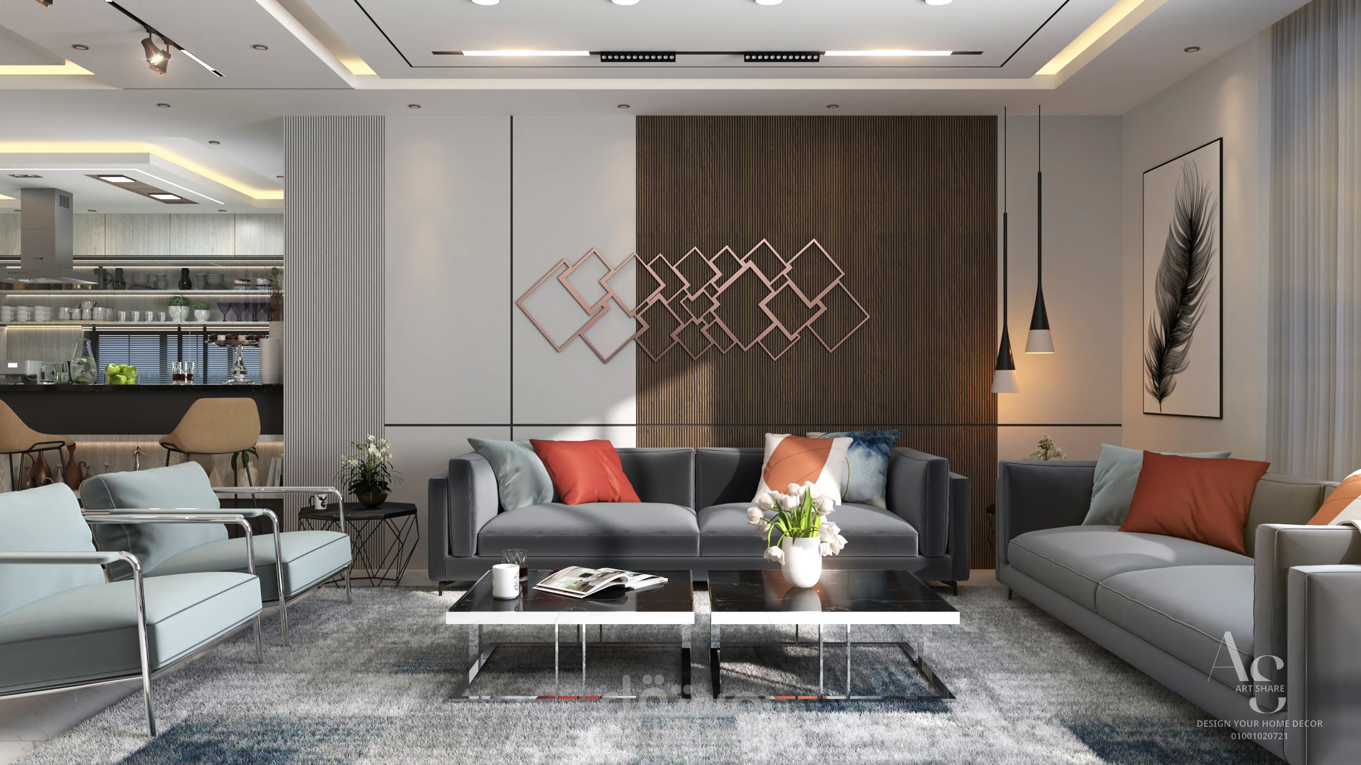 تصميم ريسبشن مودرن بشكل عصري مميز