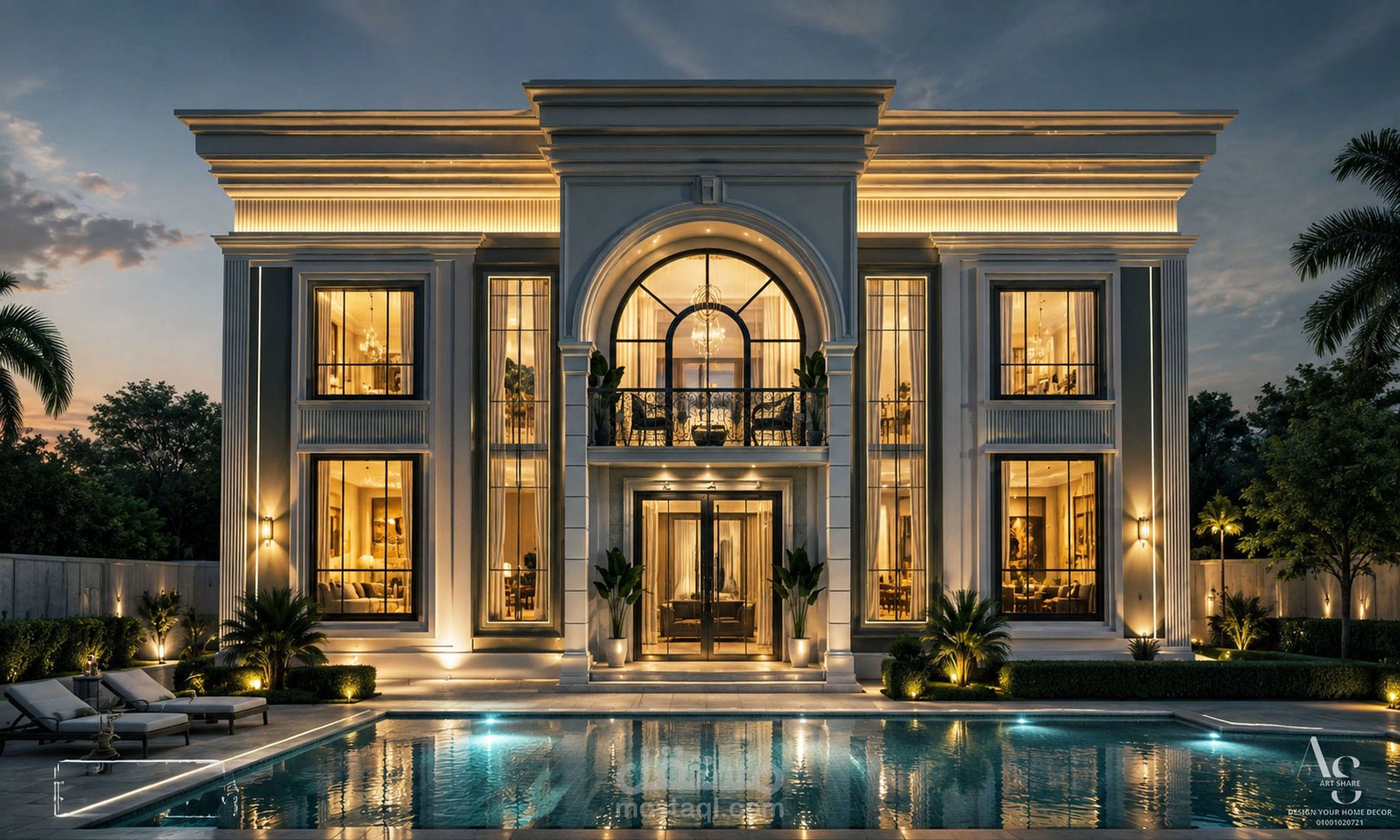 تصميم واجهات سكنيه مودرن وكلاسيك باعلي جوده واحدث الافكار
