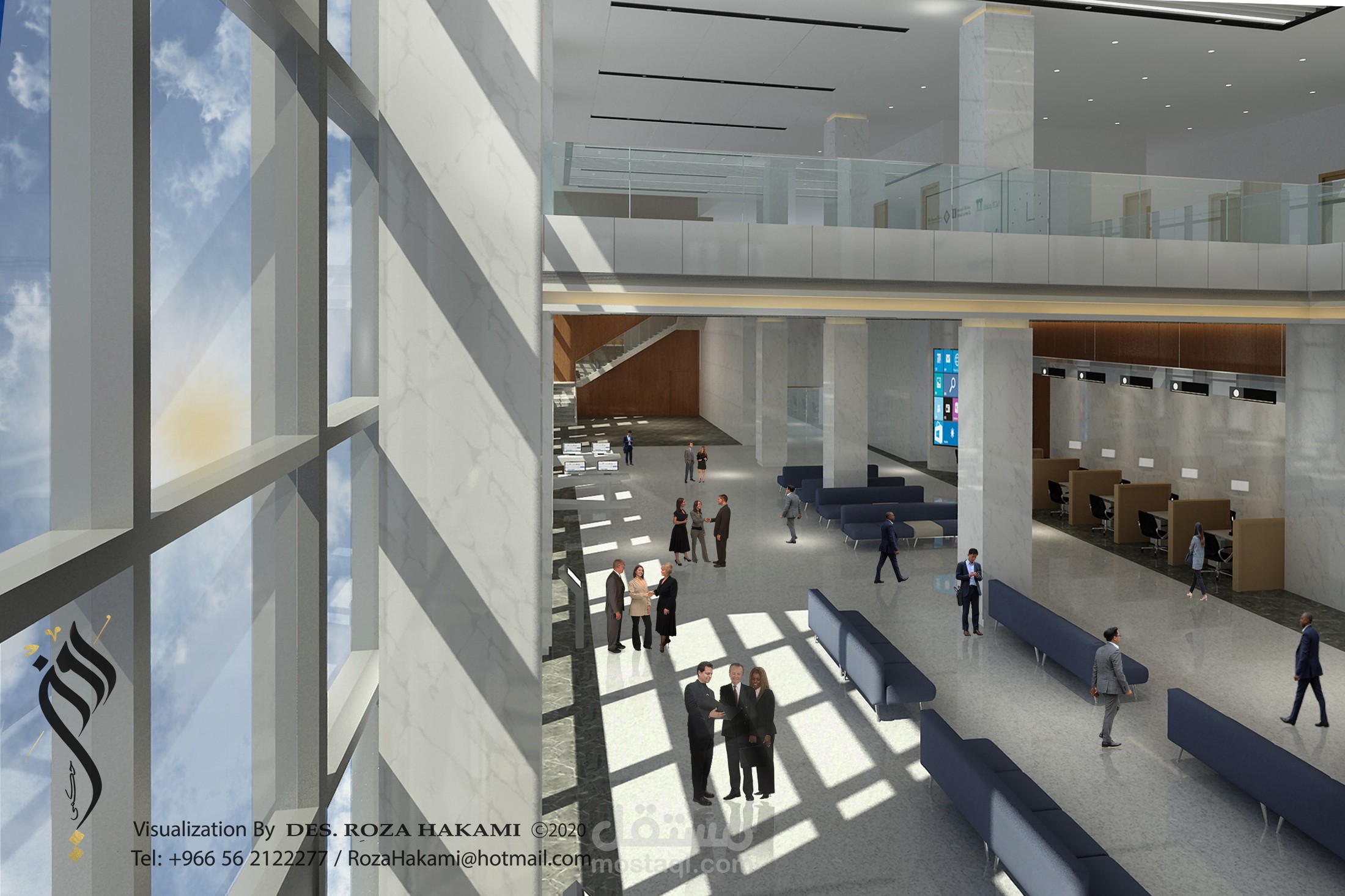 بنك ثري دي 3d design of Bank
