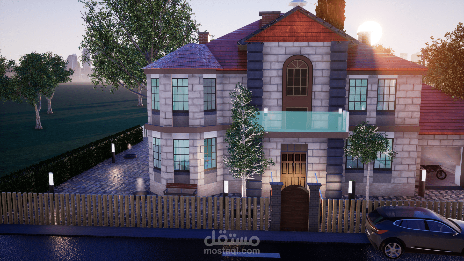 تصميم ثلاثي الأبعاد 3D فيلا (منزل) فيديو