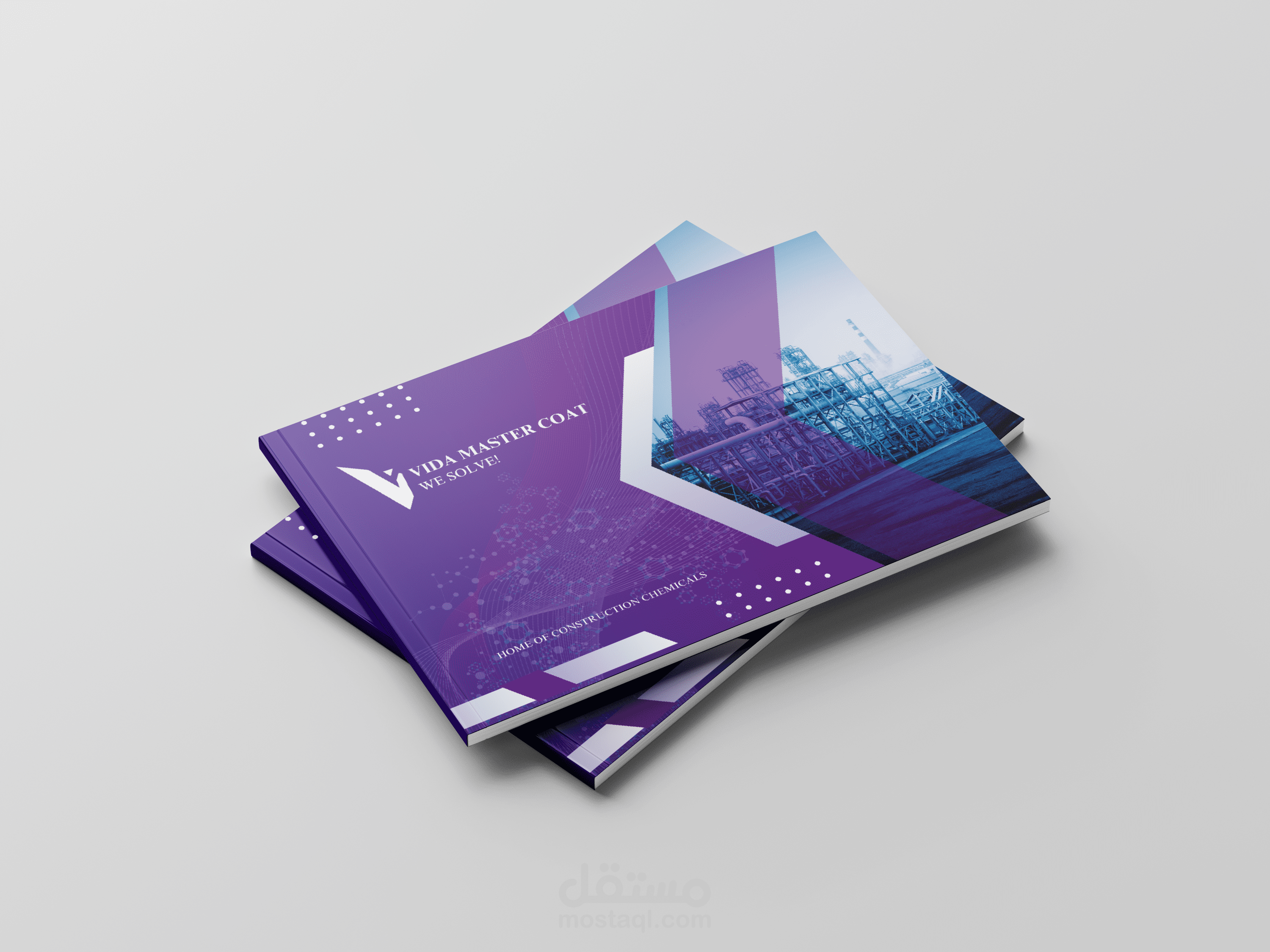 تصميم كتيب تعريفي لشركة مواد بناء.