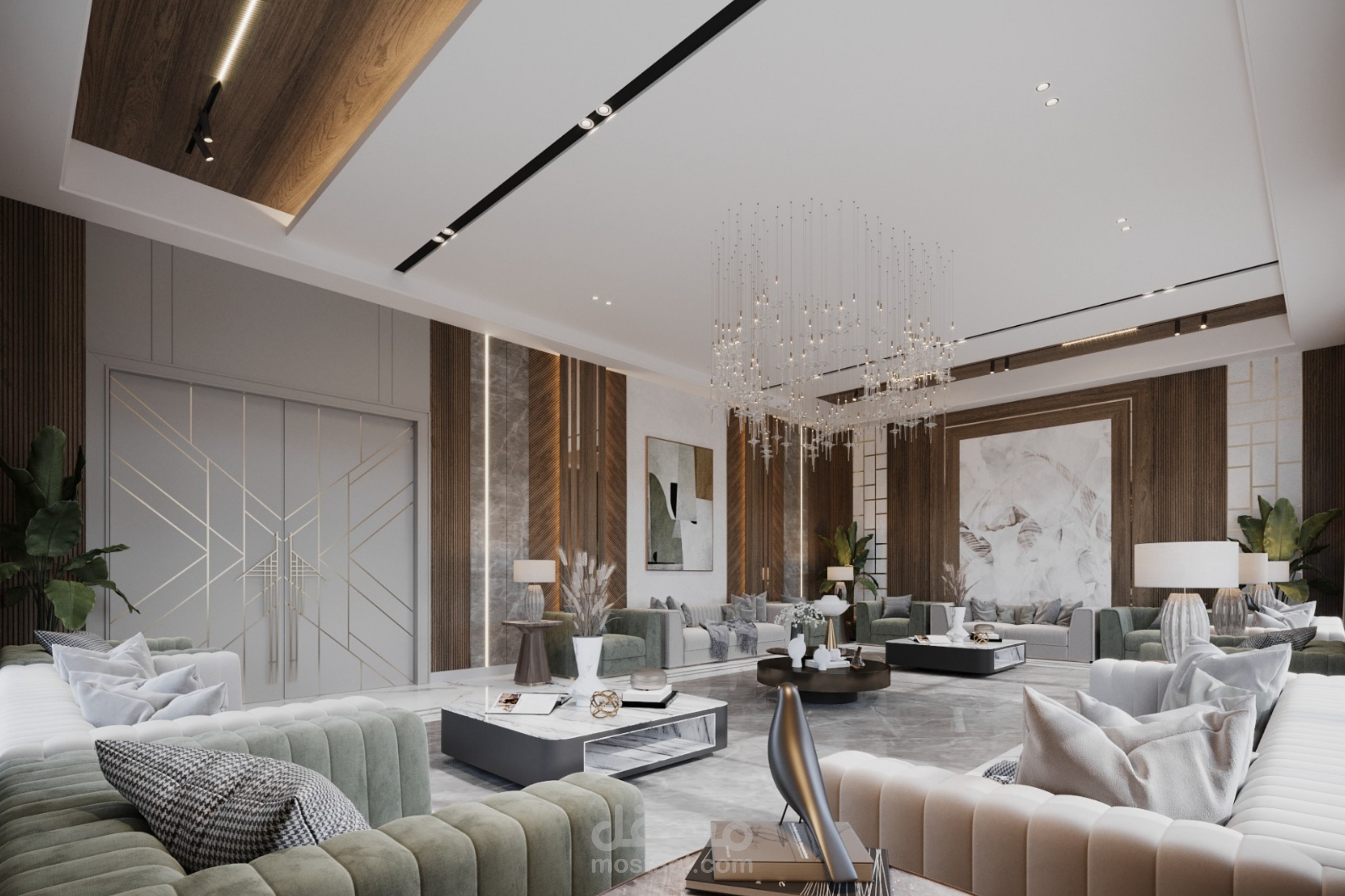 تصميم مجلس رجال بفيلا ف الكويت