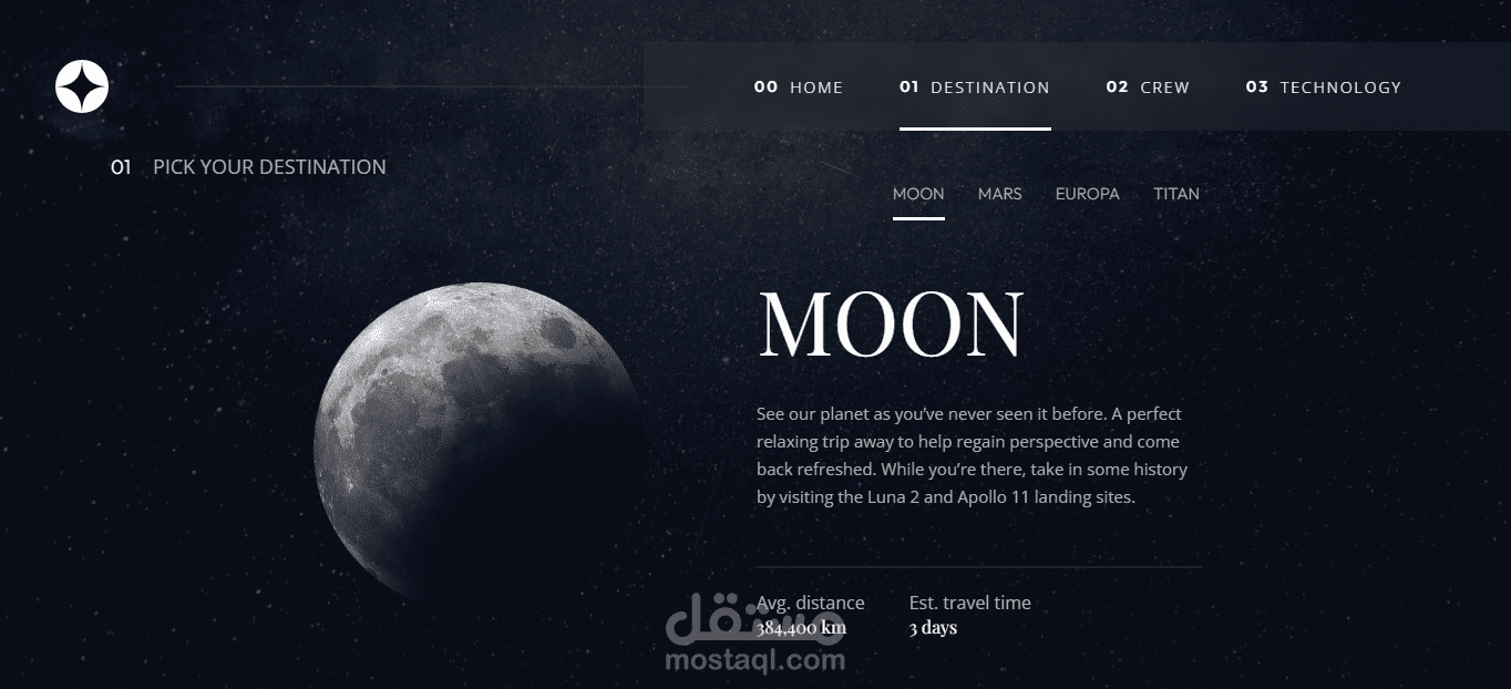 Space Tourism Website