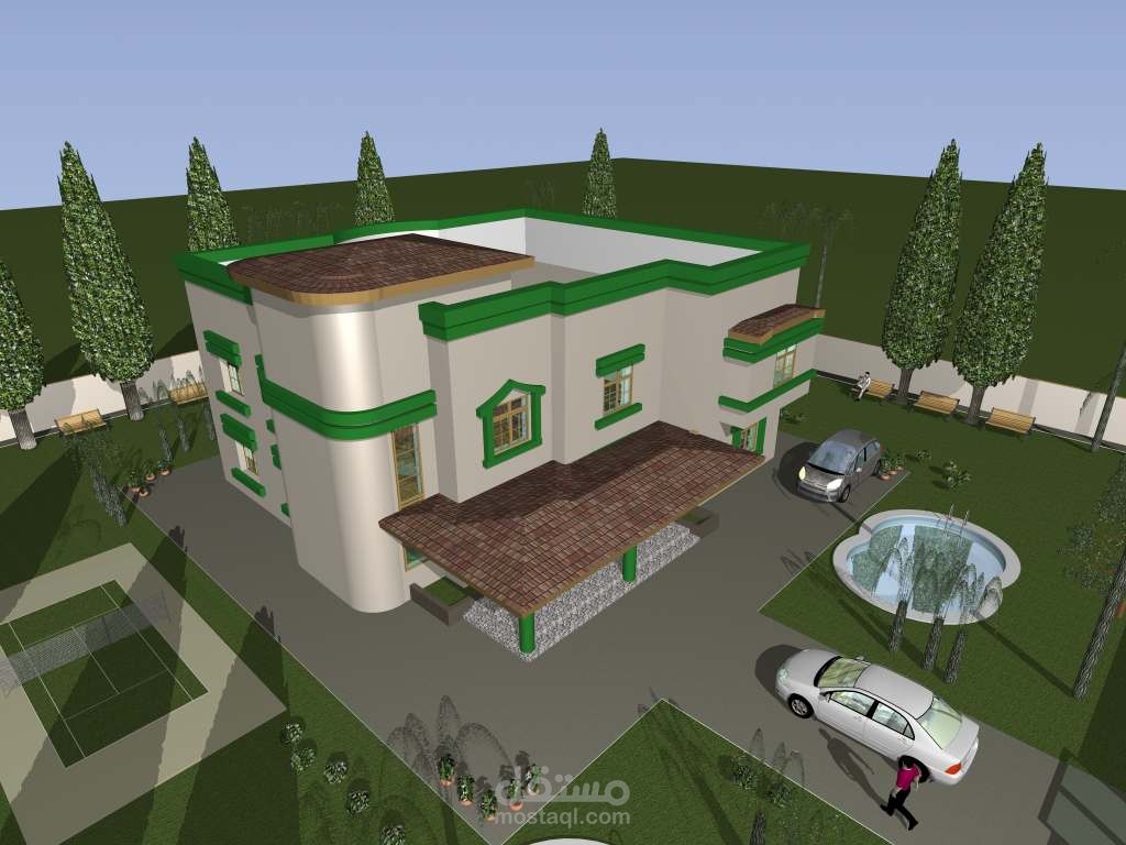 مشروع تصميم فلة سكنية