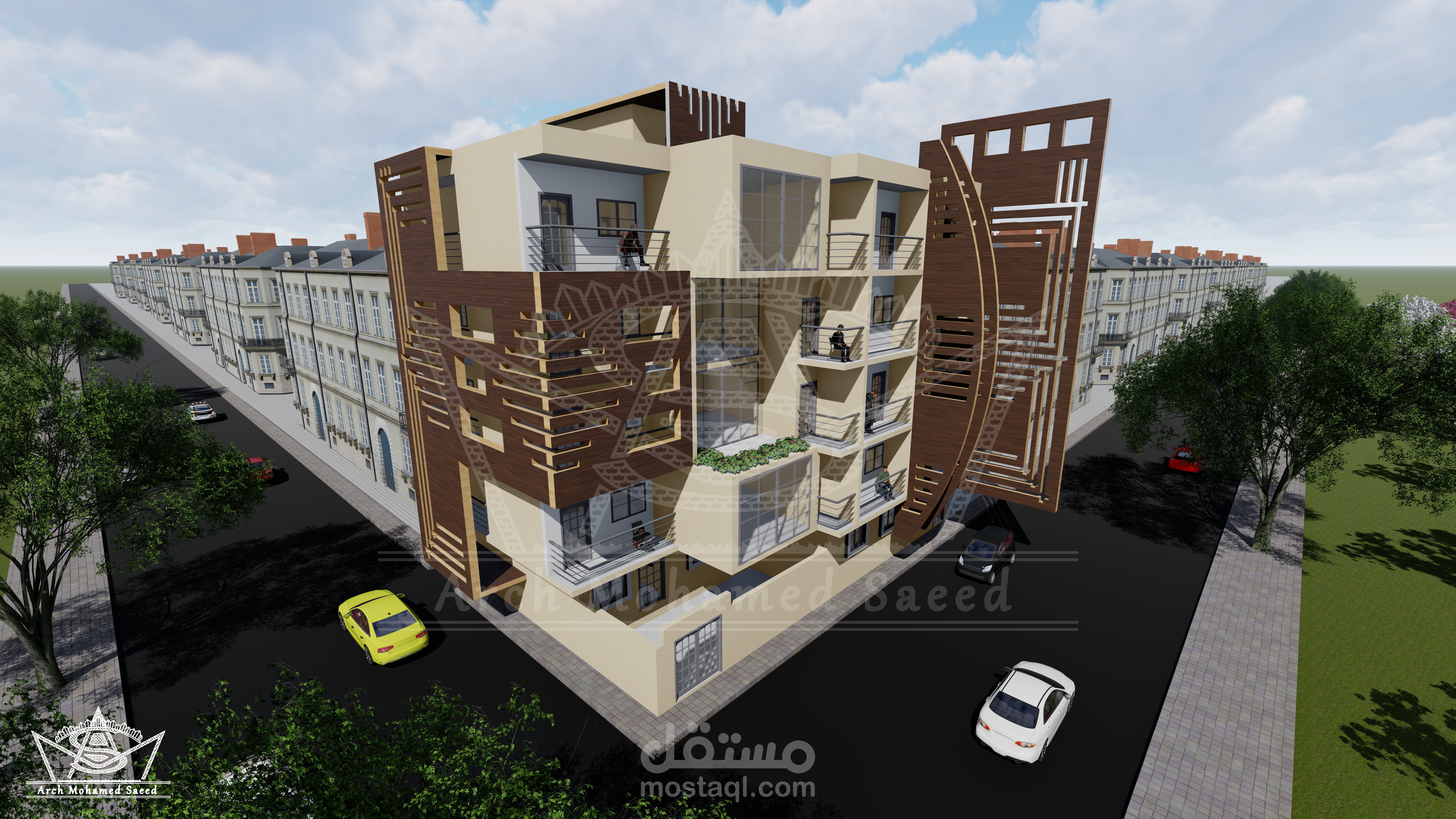 عمارة سكنية من خمسة طوابق