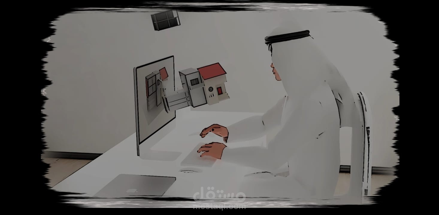 شغلي بفضل الله في ال3d موشن جرافيك لشركه one touch ️
