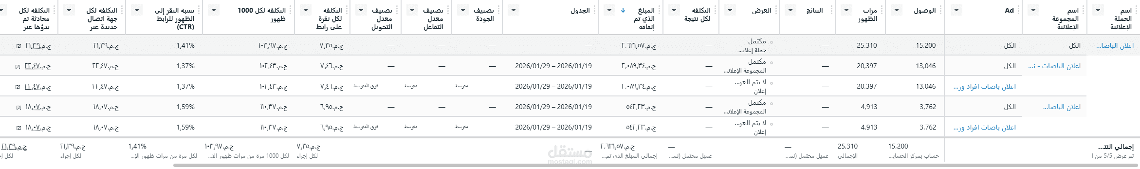 إدارة حملة إعلانية لخدمات النقل والباصات (توليد أكثر من 120 عميل محتمل)