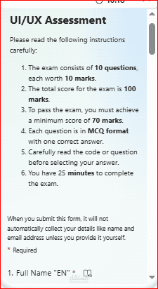 Google form quizzes creation