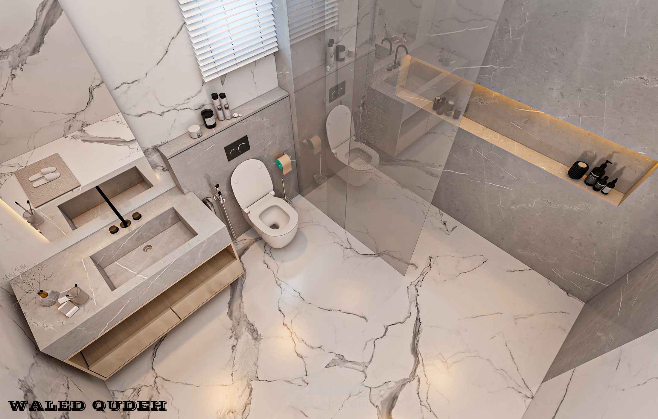 تصميم حمام غرفة نوم ماستر