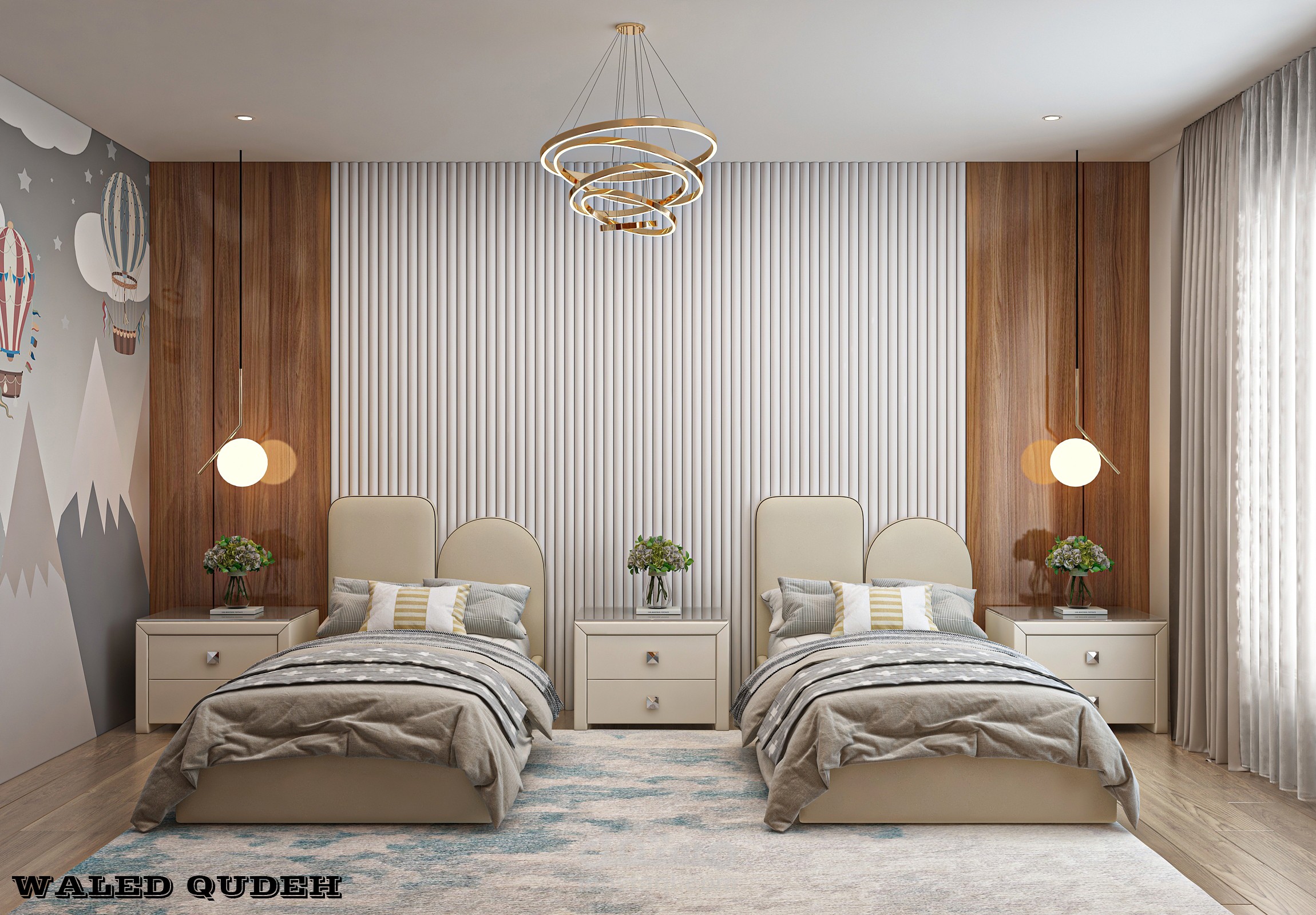 تصميم غرفة نوم اولاد