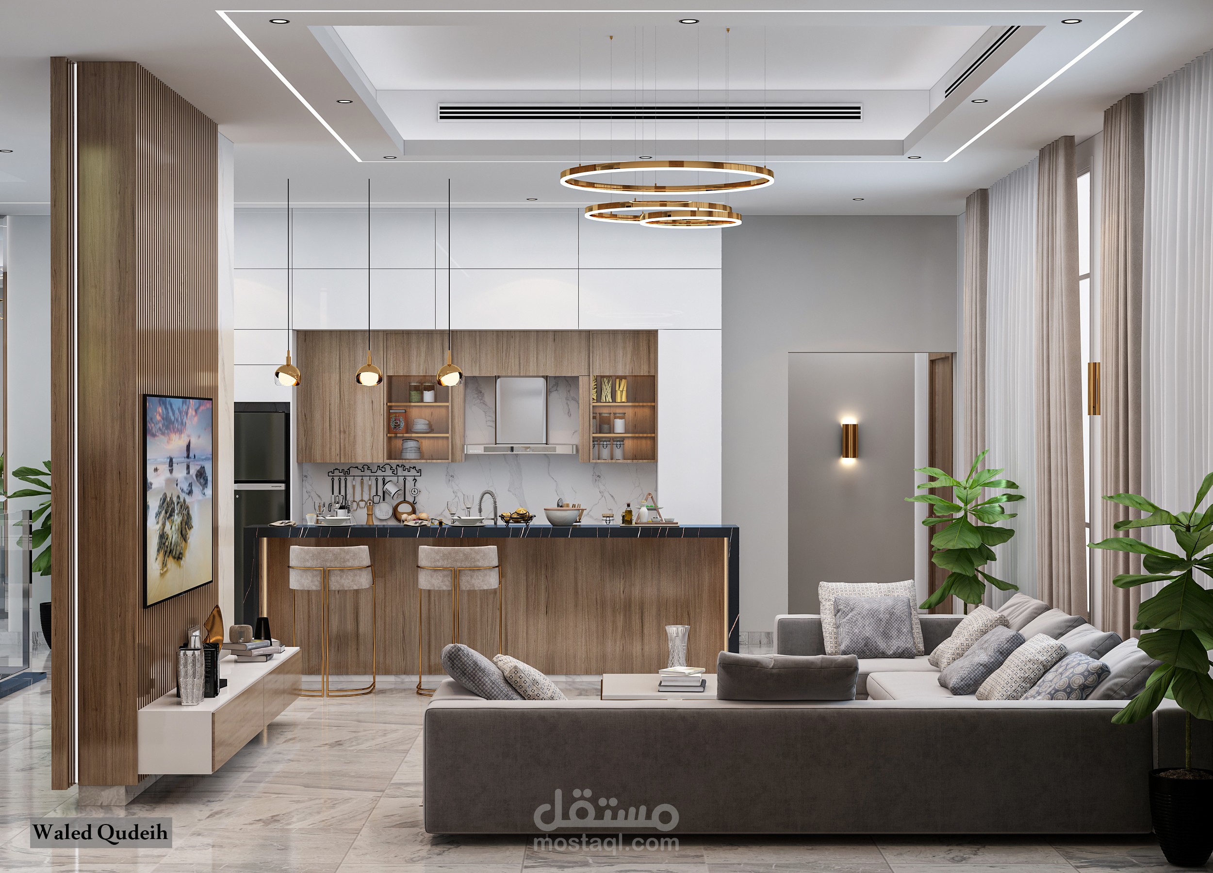 تصميم صالة معيشة مودرن Living Room Design Modern