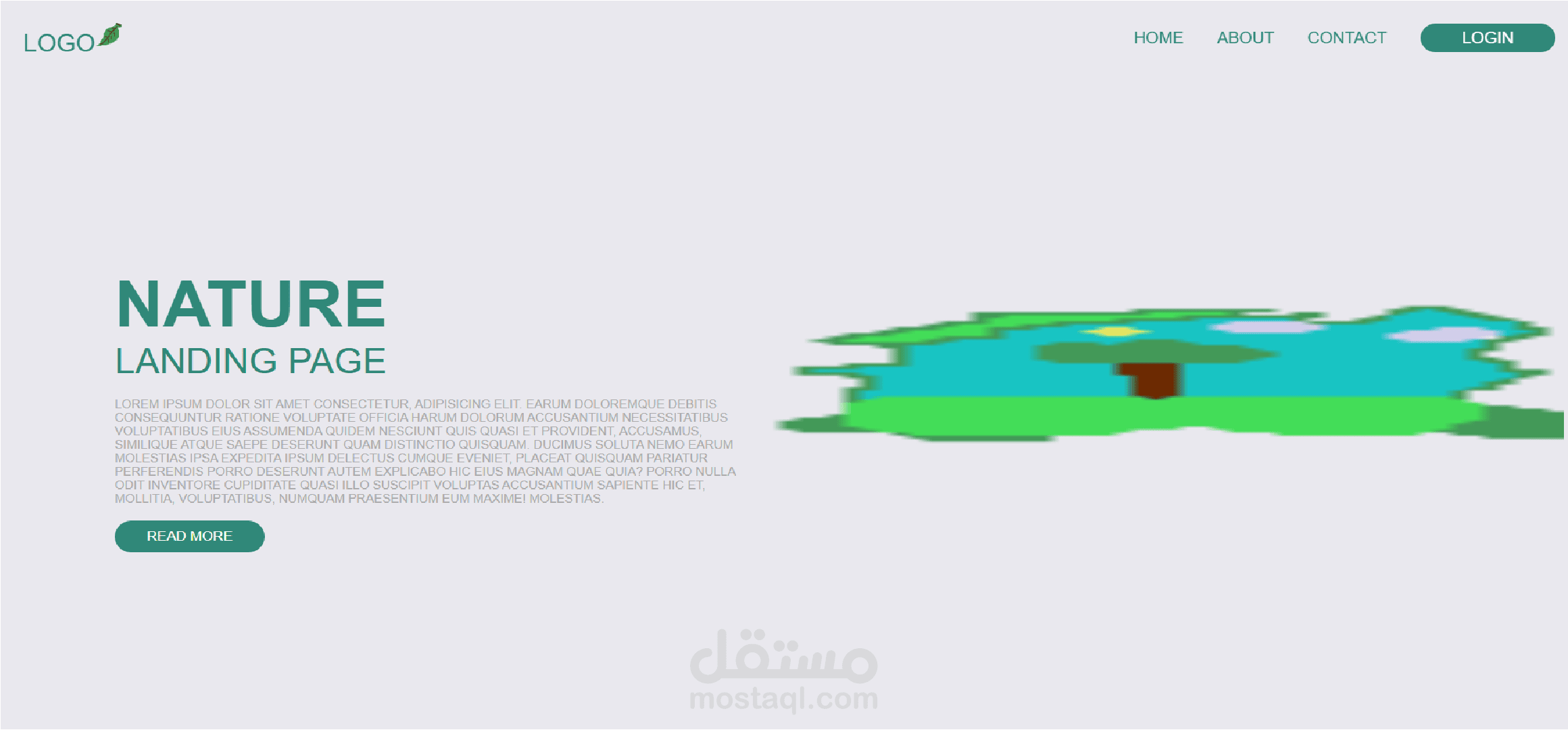 Nature website landing page
