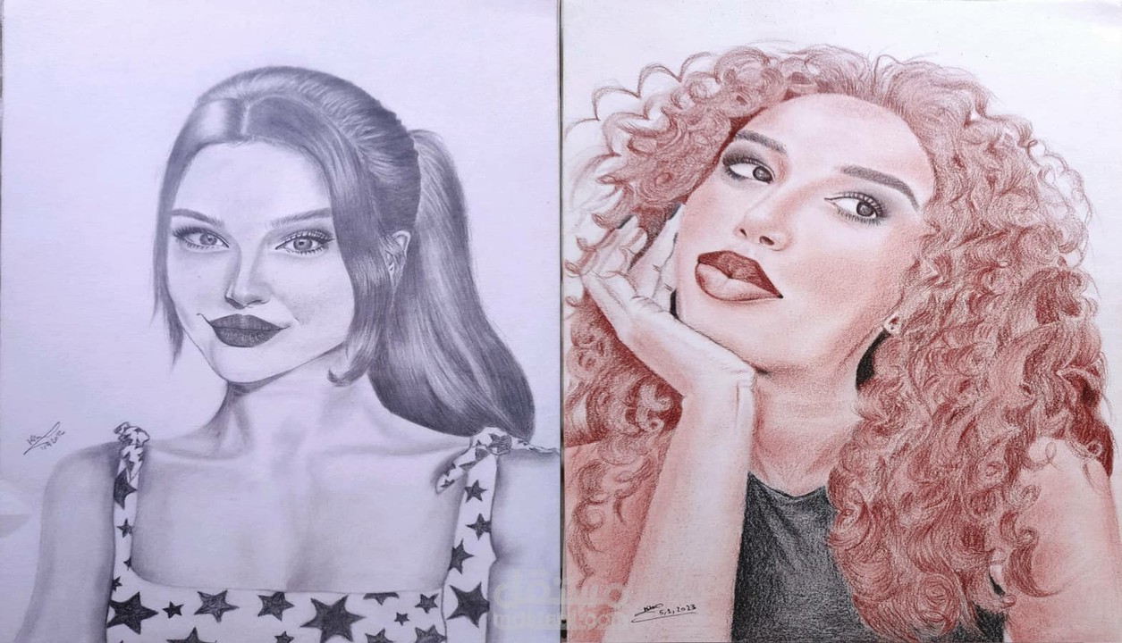رسم لوحه للوجوه يدويا بالالوان وبدون