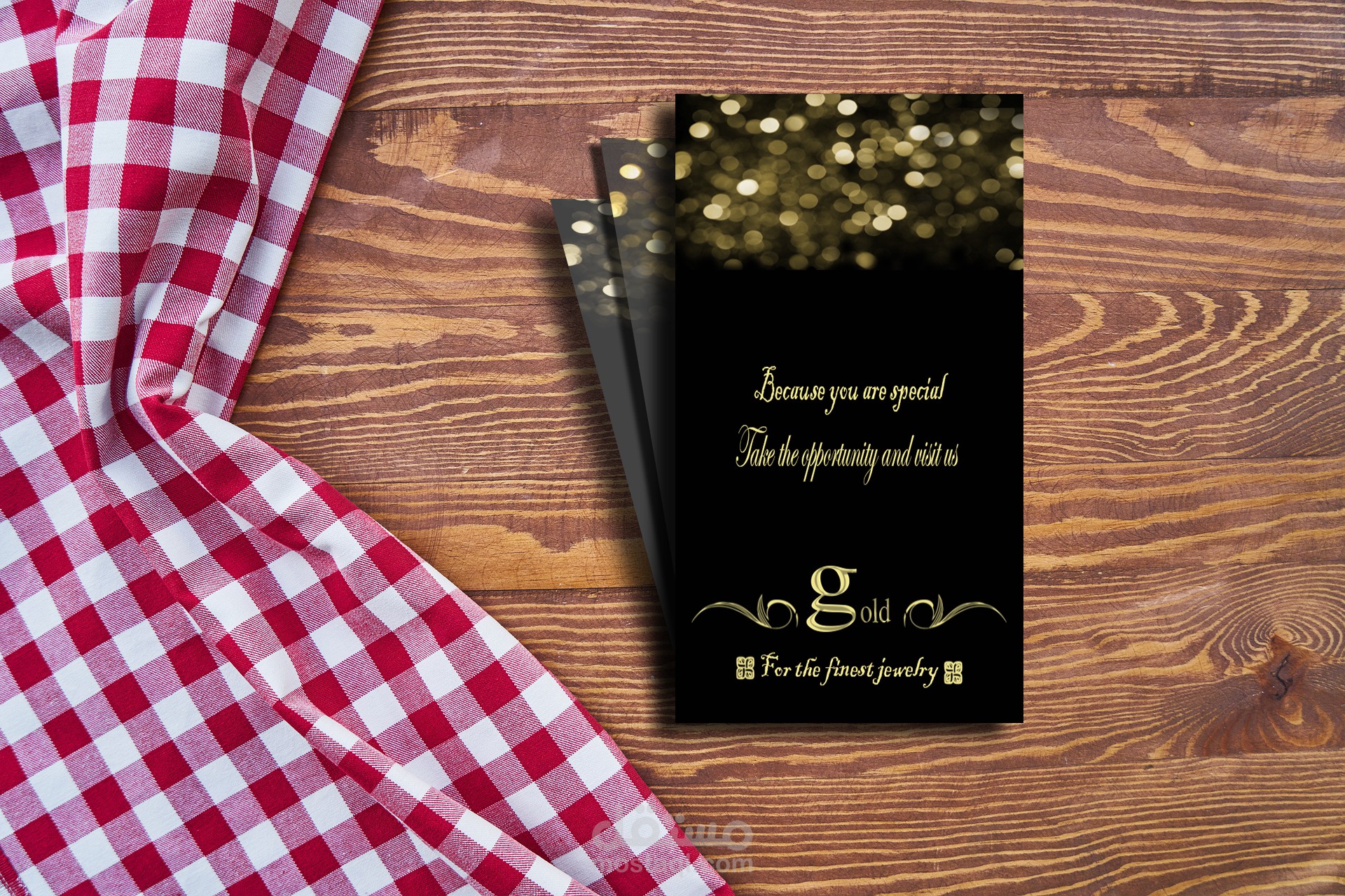 flyer اعلاني لأفتتاح متجر مجوهرات