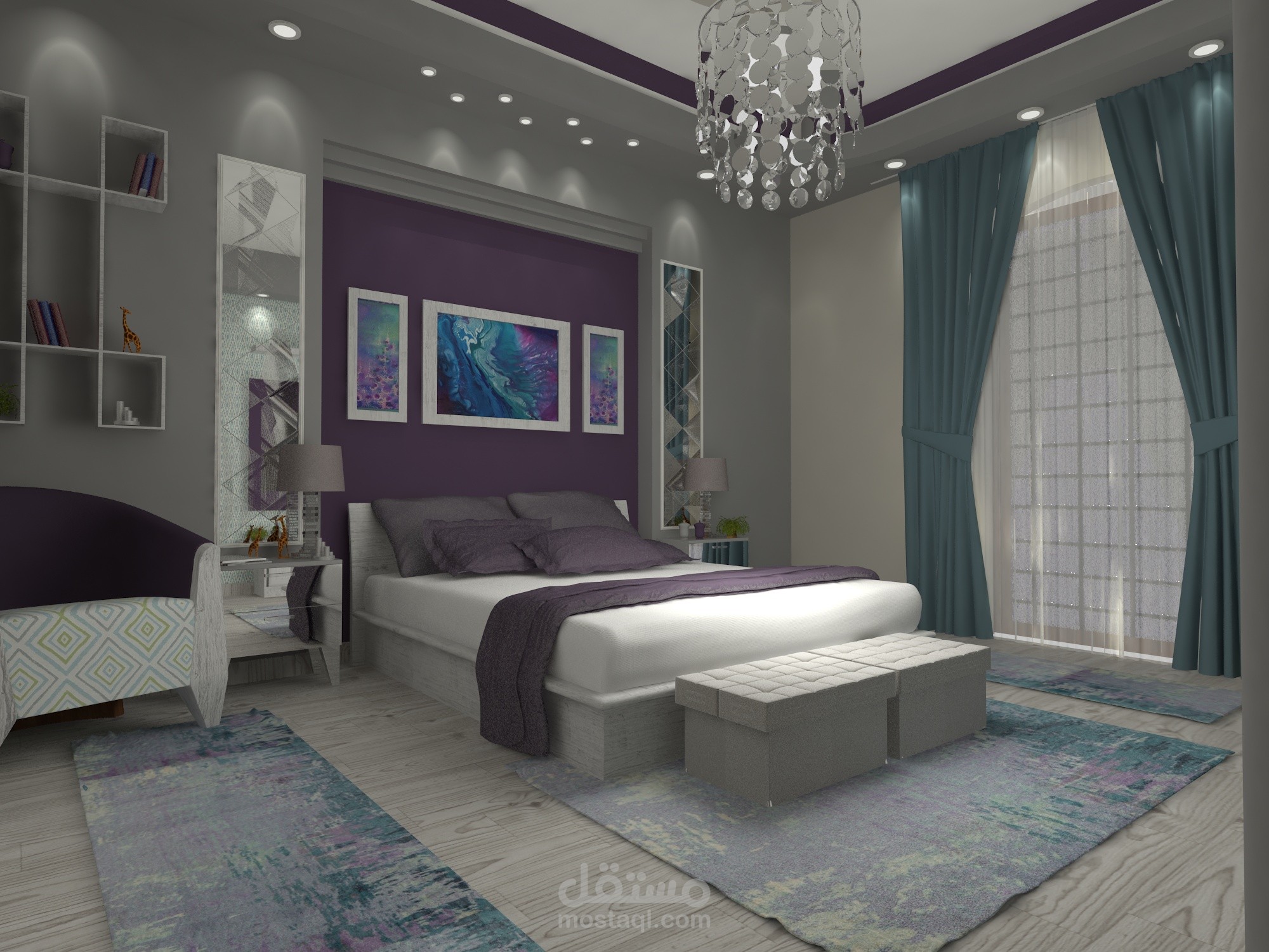 تصميم داخلي لشقه دوبلكس