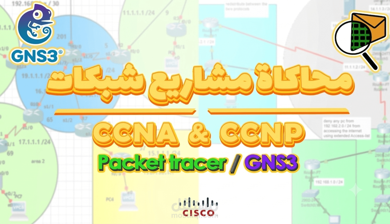تصميم ومحاكاة شبكات سيسكو الاحترافية Netwrok design CCNA / CCNP