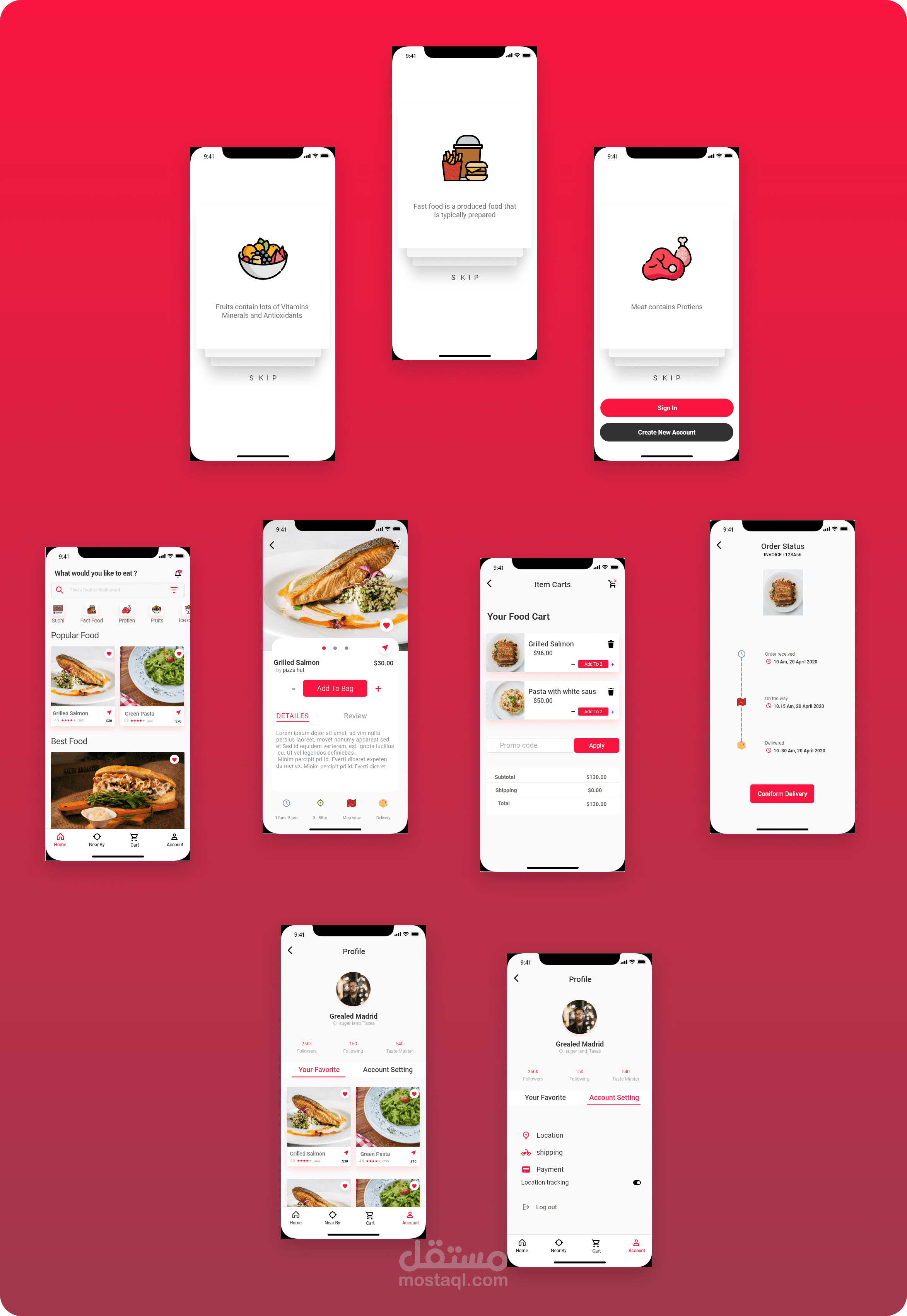 UX/UI for food app