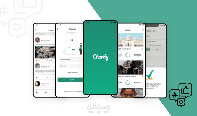 تصميم تجربة المستخدم و تصميم واجهة المستخدم لتطبيقات ايفون واندرويد UX/UI على Adobe Xd
