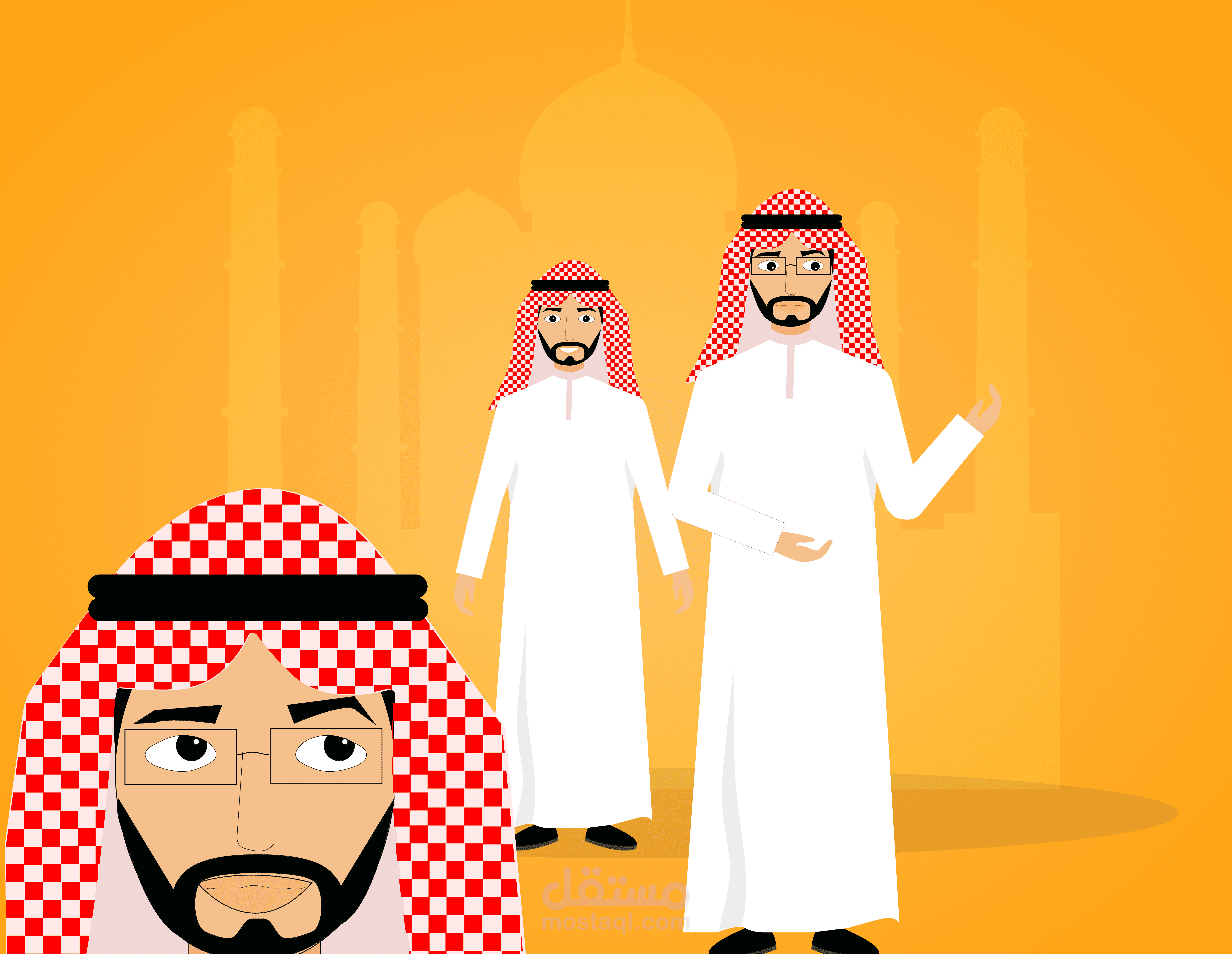 رسم شخصية سعودية