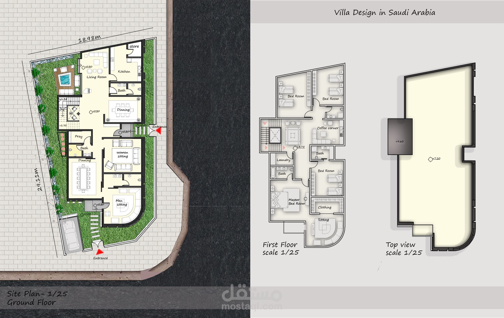 تصميم مخطط منزل طابقين