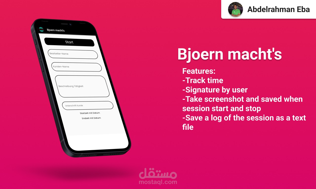 تطبيق Bjoern macht's - لاداره الوقت