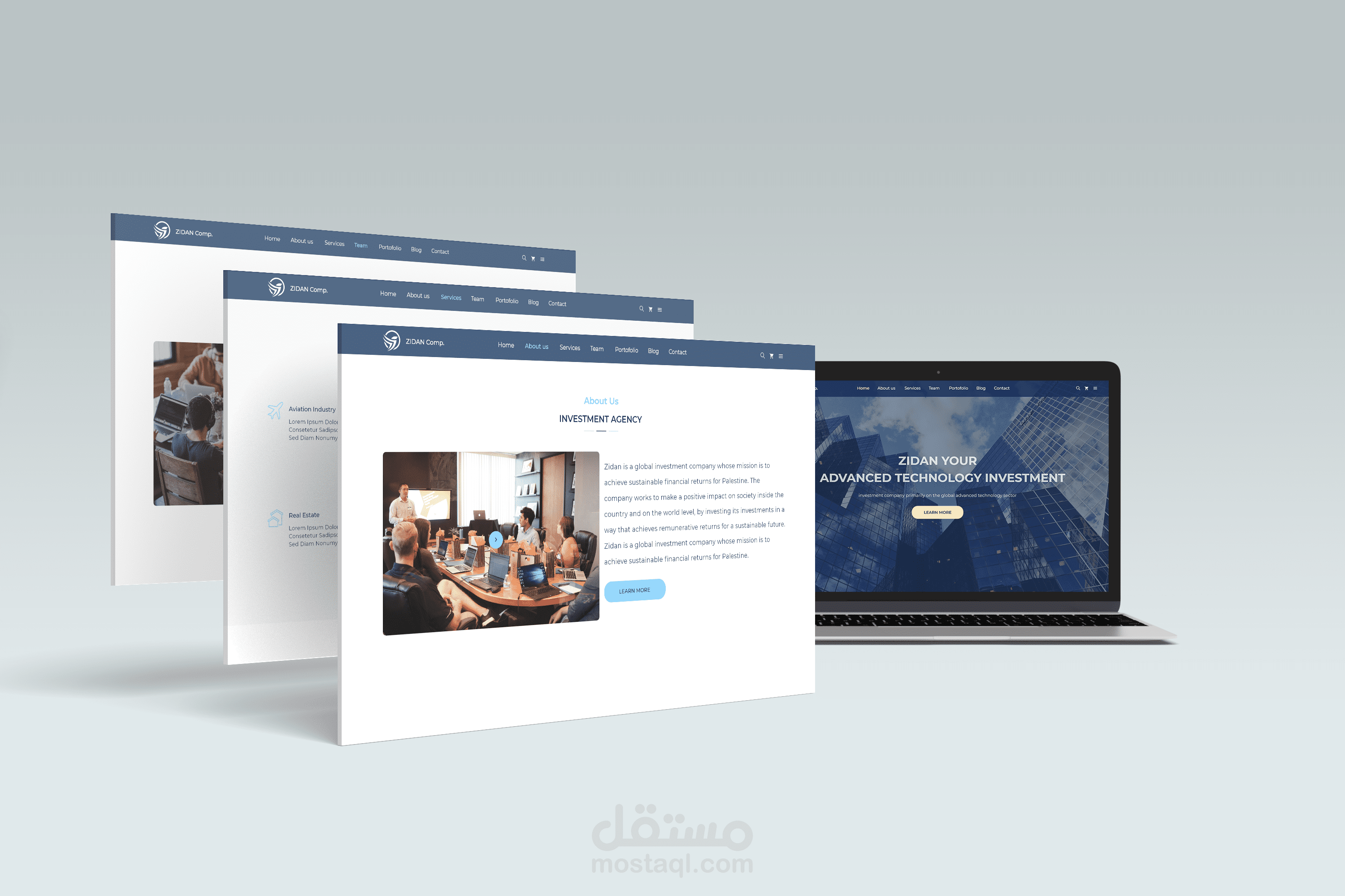 Zidan Company Landing Page