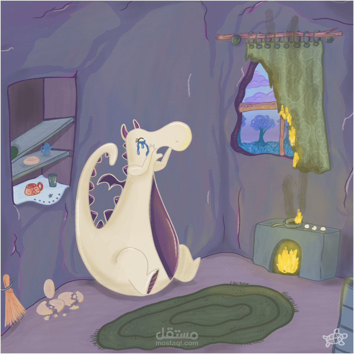 قصة التنين -رسم رقمي-