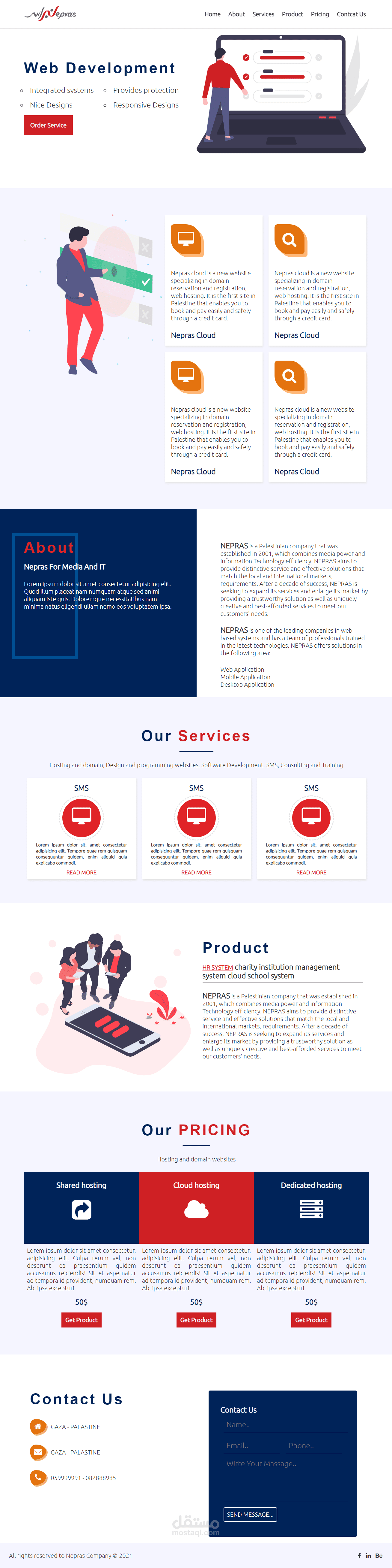 Nepras – Modern Web Development & Cloud Solutions Website