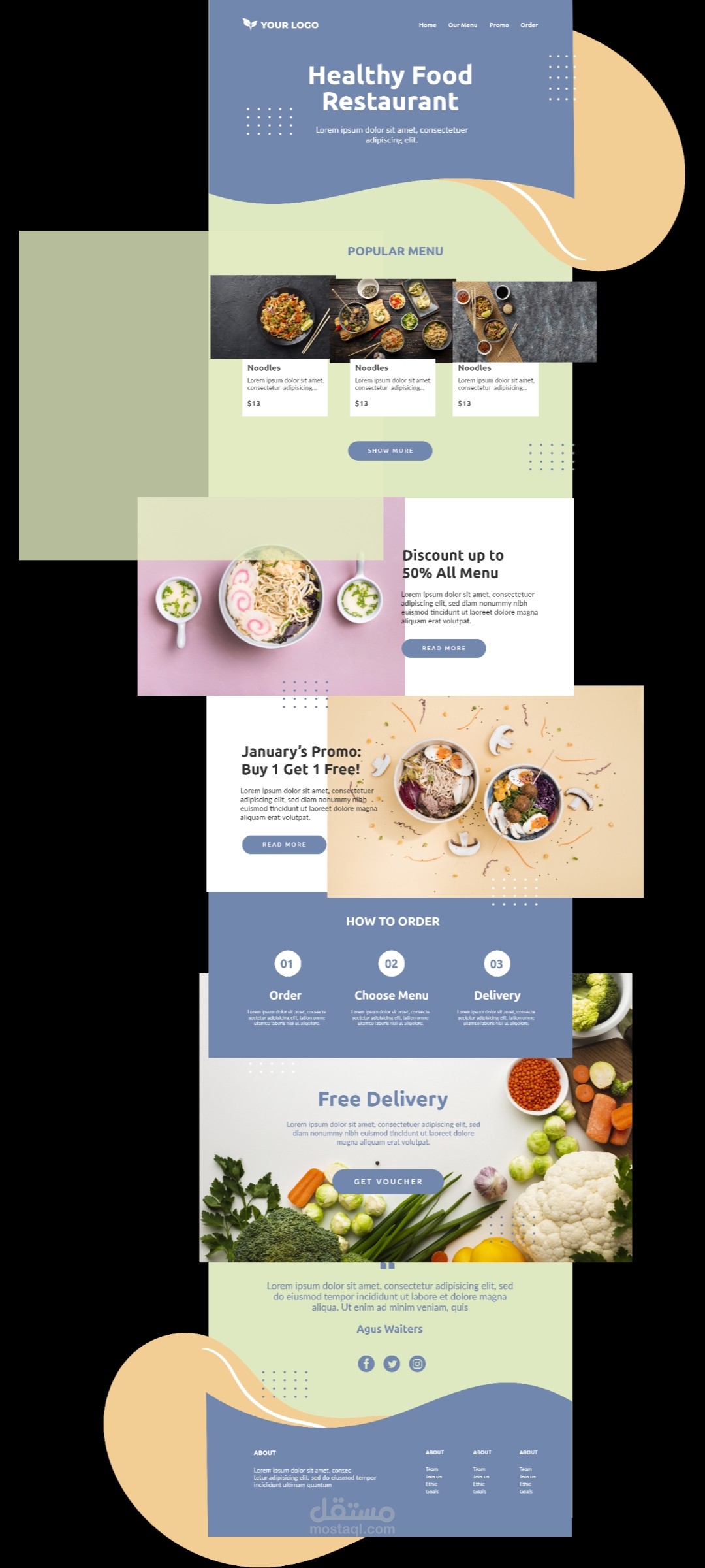 Healthy Bites – Modern Restaurant Landing Page