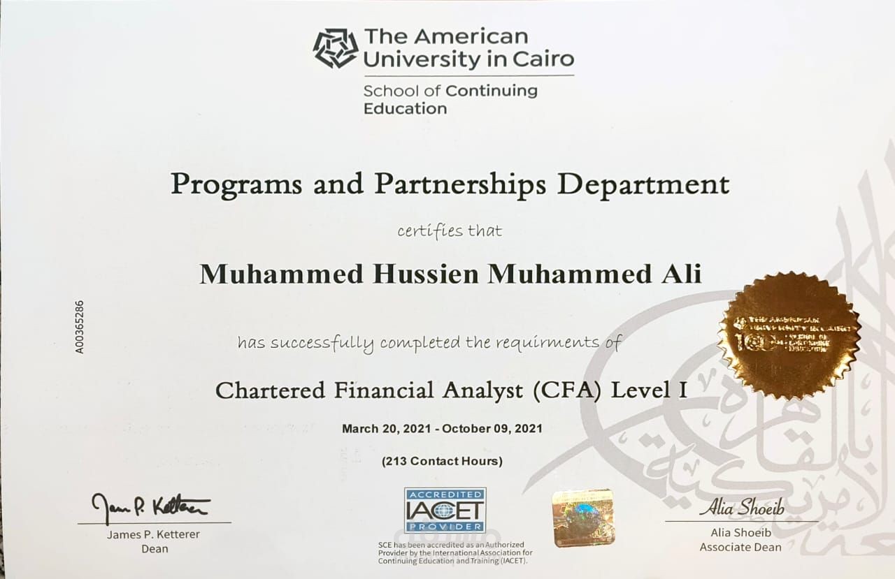 CFA AT  AUC