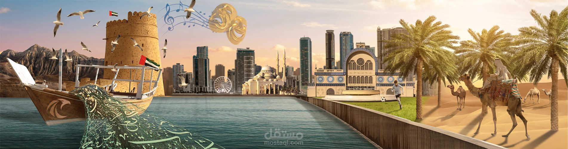 قناة الشارقة مشترك في تصميم الوجهة